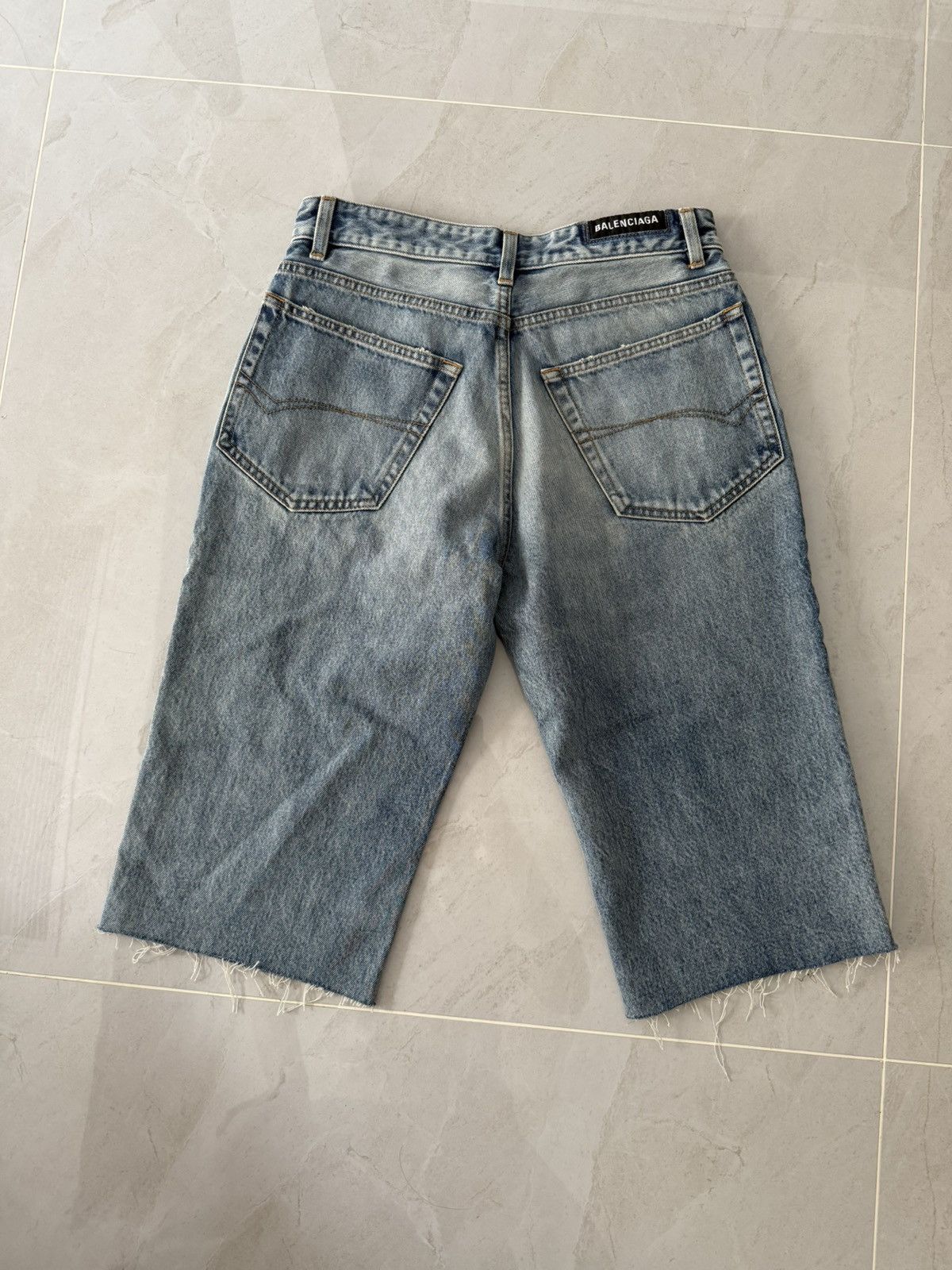 Balenciaga *1660MSRP* Balenciaga Denim Shorts JORTS Sz. S Size US 32 / EU 48 - 2 Thumbnail