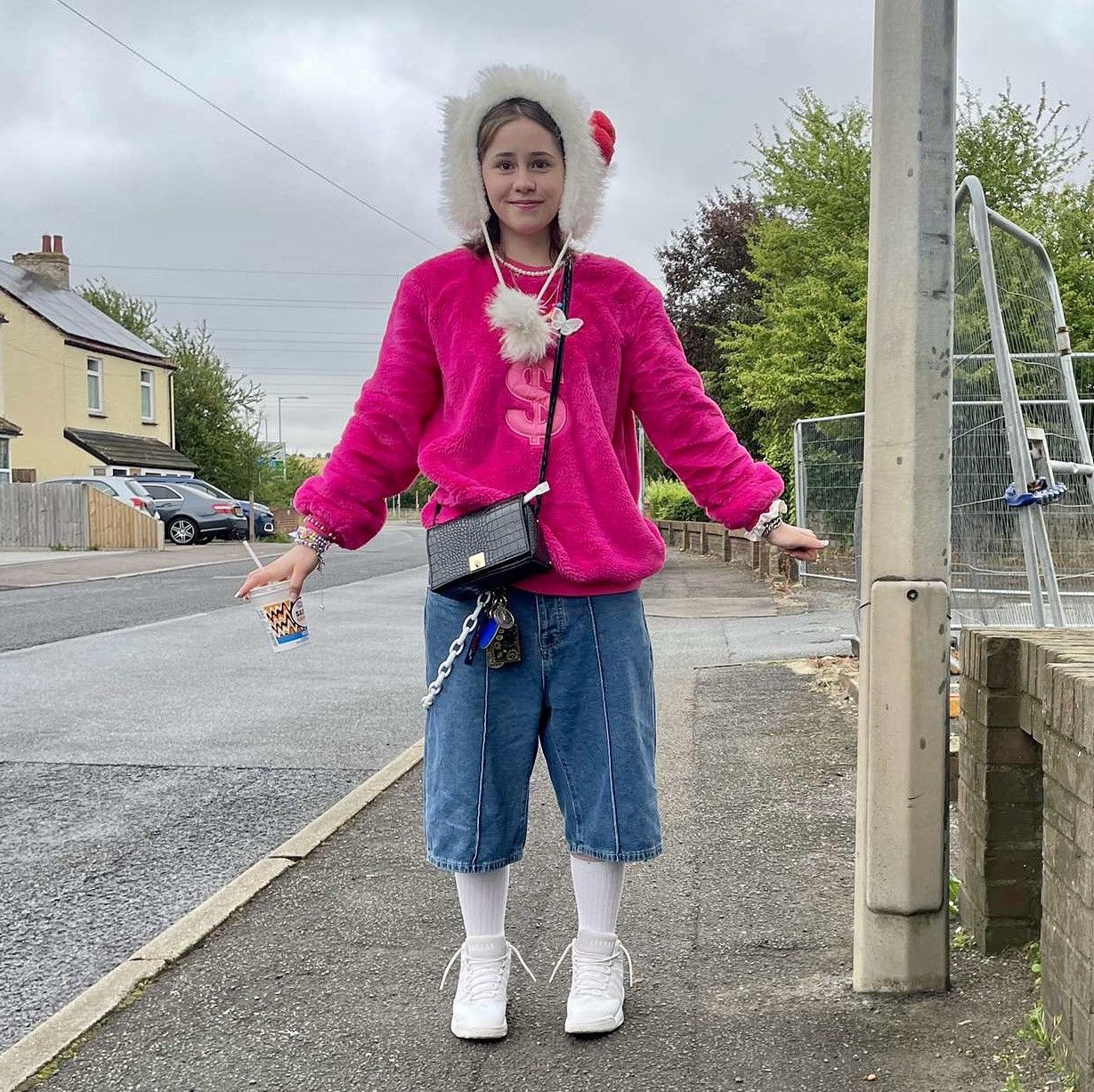 Juicy Couture Dollar Sign Faux Fur Jumper