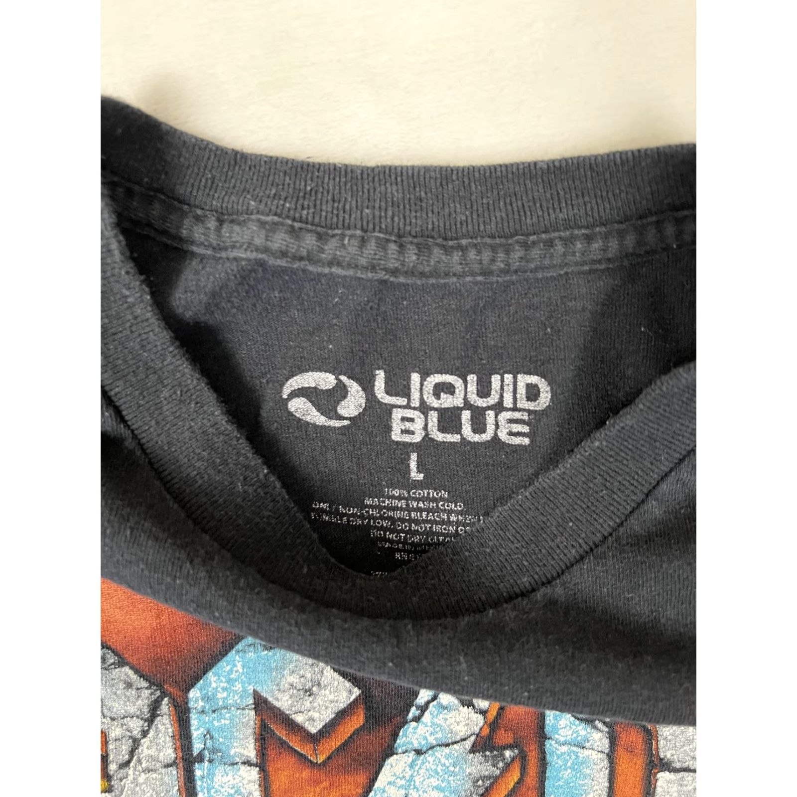 Liquid Blue AC/DC Hells Bells T-Shirt Mens Large Black Rock Band Tee Retro Liquid Blue Size US L / EU 52-54 / 3 - 6 Thumbnail