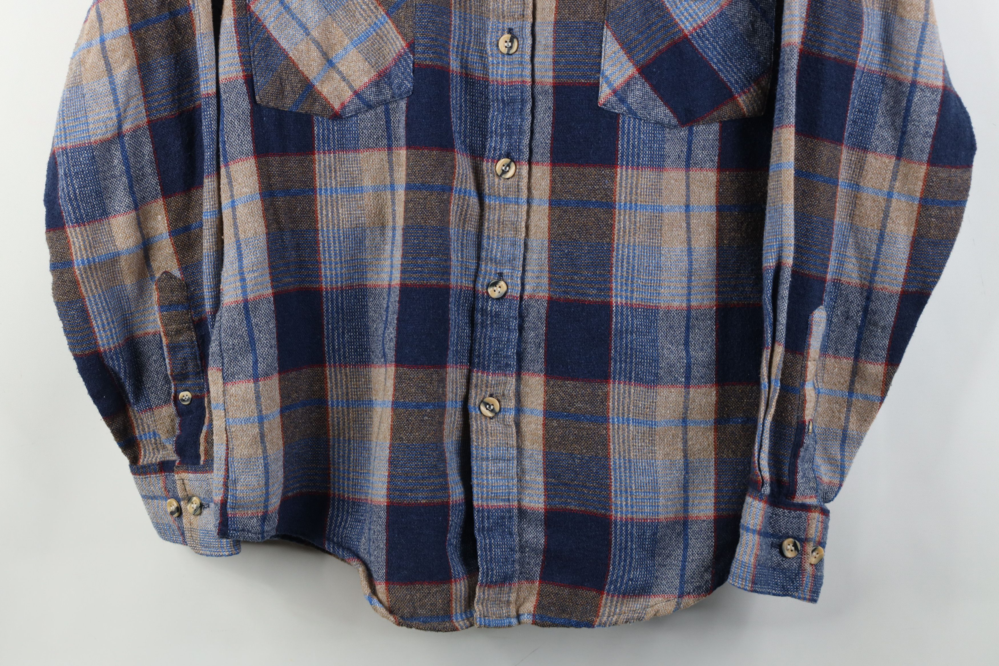 Vintage Vintage 70s 80s Streetwear Burlap Knit Button Down Shirt Size US S / EU 44-46 / 1 - 3 Thumbnail