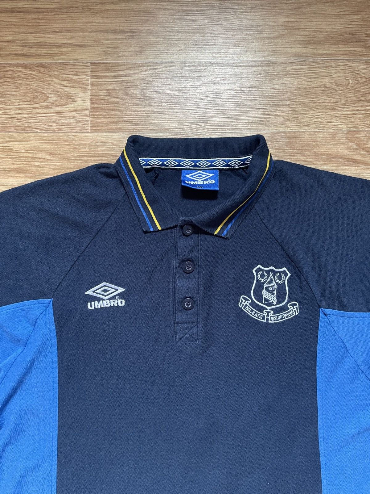 Umbro Vintage Everton Umbro 90’s EPL Polo T Shirt Football soccer Size US XXL / EU 58 / 5 - 2 Thumbnail