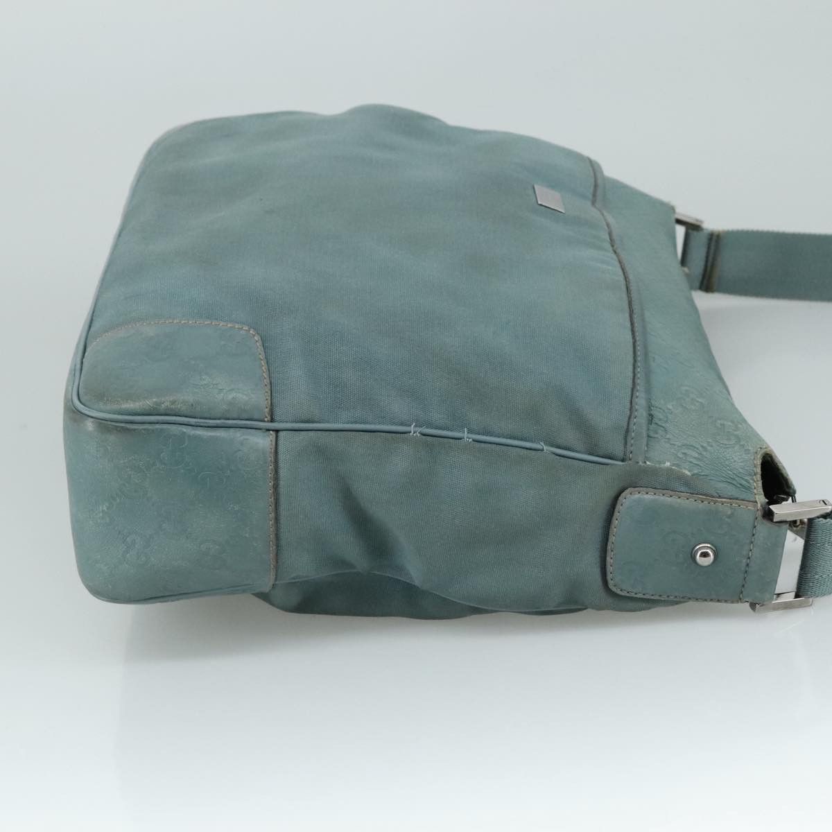 Gucci GUCCI GG Canvas Guccissima Shoulder Bag Turquoise Blue Size ONE SIZE - 3 Thumbnail