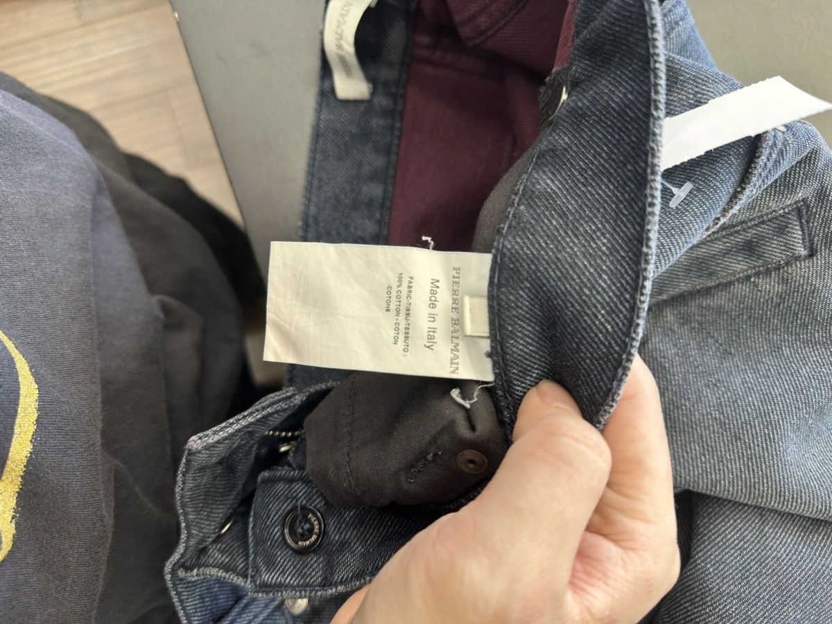 Pierre Balmain PIERRE BALMAIN BIKER MOTO MOTORCYCLE DENIM JEANS BLUE 33 Size US 33 - 6 Thumbnail
