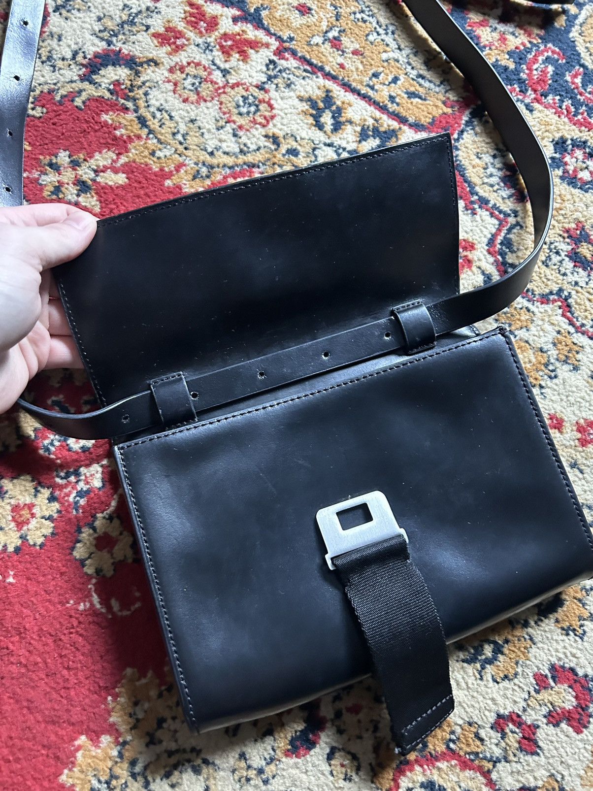 Alexander McQueen McQ Alexander McQueen Black Leather Belt Bag Size ONE SIZE - 8 Thumbnail