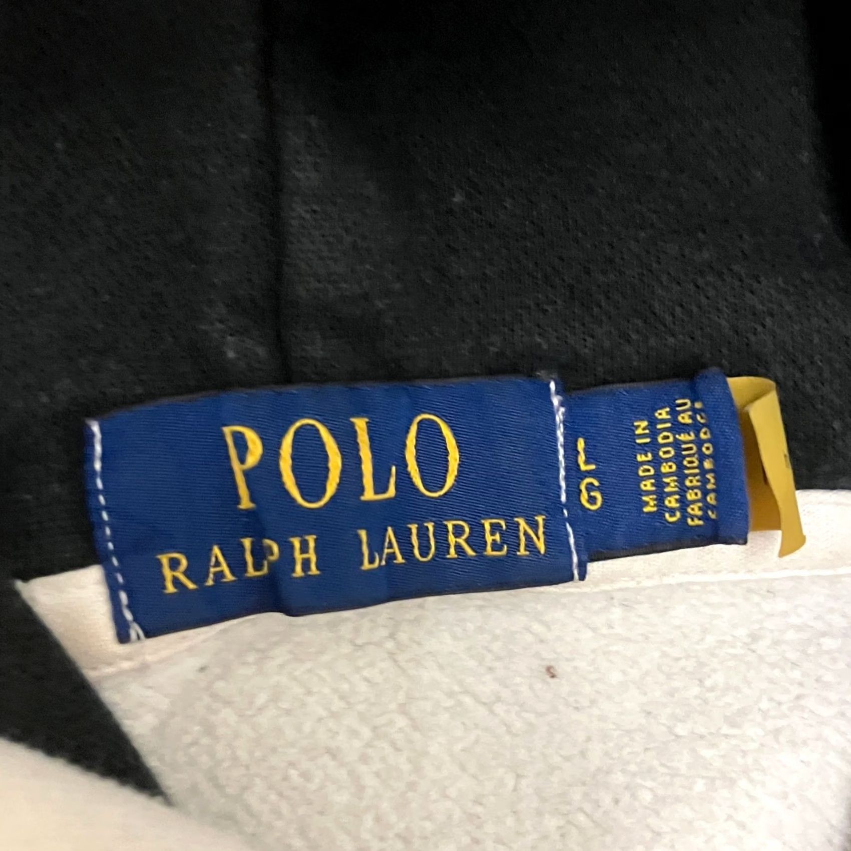 Polo Ralph Lauren Polo Ralph Lauren Hoodie Mens Large Cream Yellow Black Spellout Pullover Size US L / EU 52-54 / 3 - 4 Thumbnail