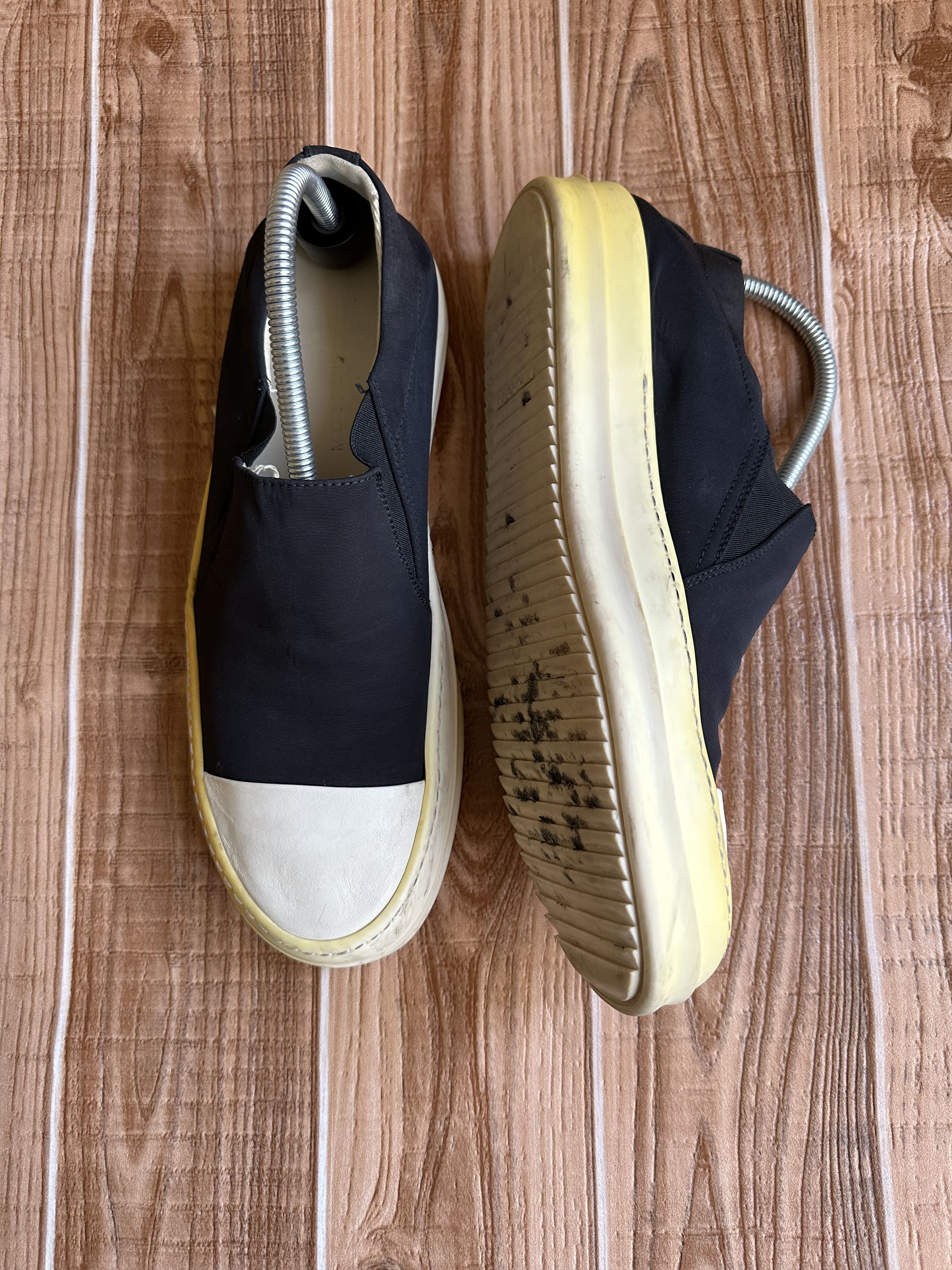 Rick Owens Rick Owens Drkshdw Slip on Boat SNeakers black Milk Size US 10 / EU 43 - 8 Thumbnail
