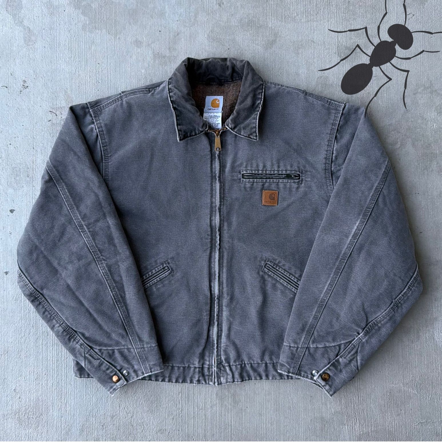 Carhartt × Vintage Carhartt J97 GVL gray Detroit work wear jacket 