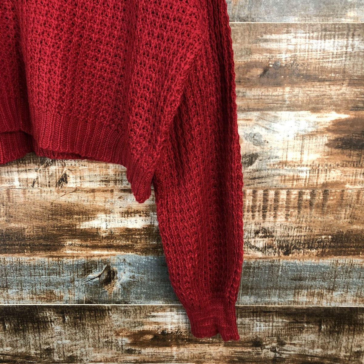 Vintage YPS Red ripped vintage crop top Knitwear #A1378 Size M / US 6-8 / IT 42-44 - 8 Thumbnail