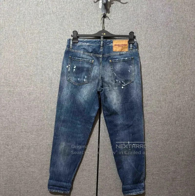 Dsquared2 DSQUARED2 Light Blue Cotton Embroidered Casual Pants . Size US 30 / EU 46 - 2 Thumbnail