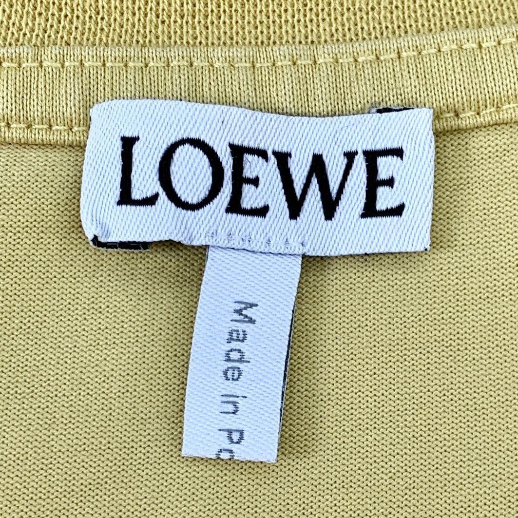 Loewe Loewe Yellow Logo Embroidery Cotton Crewneck T-Shirt (Size X Size XS / US 0-2 / IT 36-38 - 2 Thumbnail
