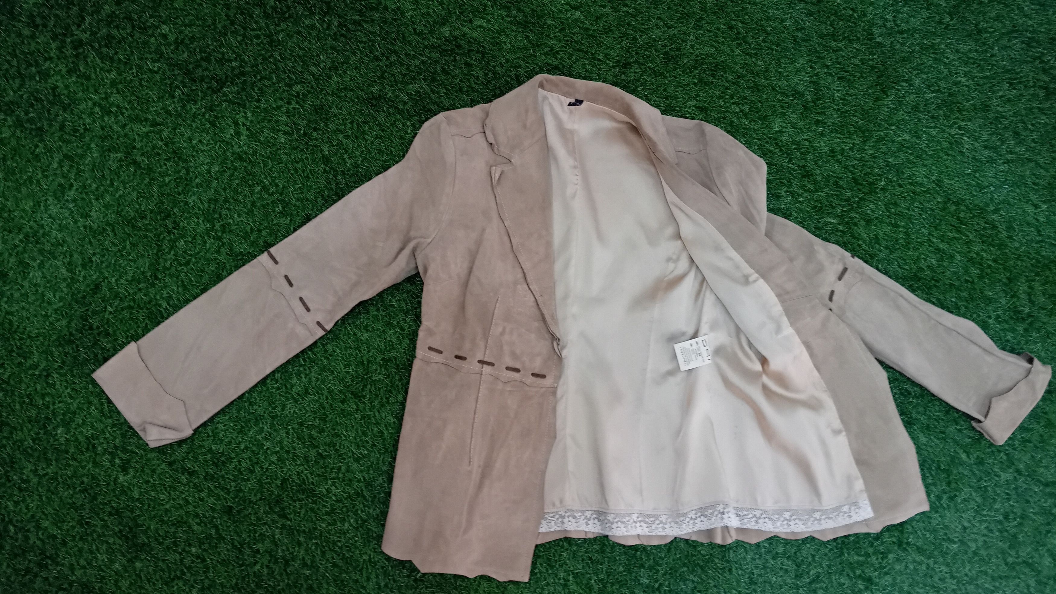 Other A°B°/SOUL° Archive Nude Suede Leather Suit (Blazer+Pants) Size S / US 4 / IT 40 - 6 Thumbnail
