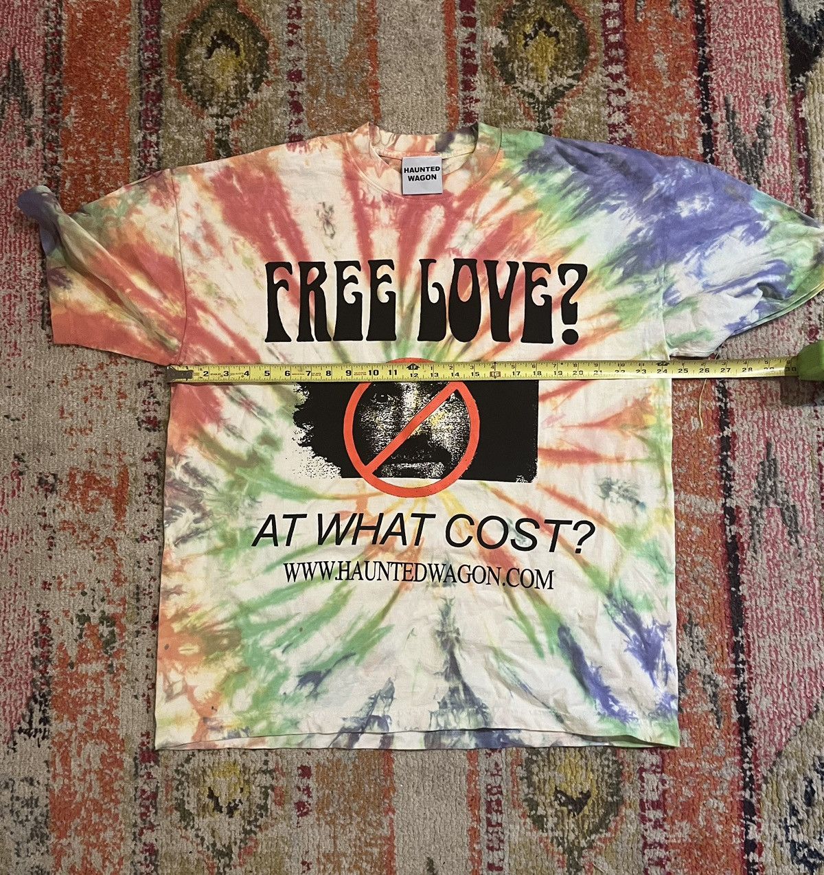 image of Online Ceramics “Scratching Peace Symbols” Hand Dyed New, Men's (Size XL)