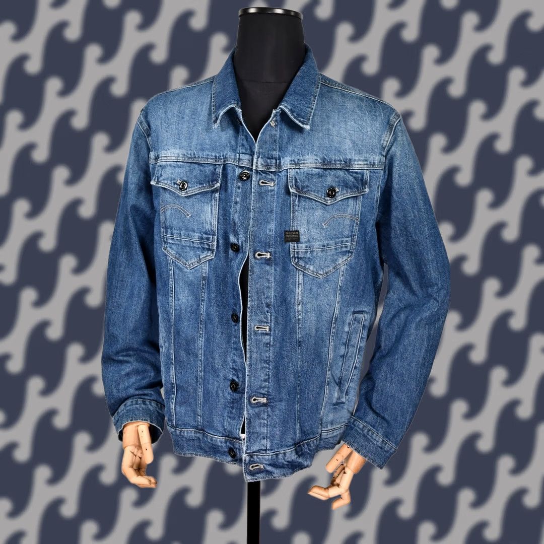 G-Star G-Star ARC 3D Jacket Burten Stretch Denim Faded Santorini 2XL Slim Mens Jacket Denim blue 2XL Size US XXL / EU 58 / 5 - 1 Thumbnail