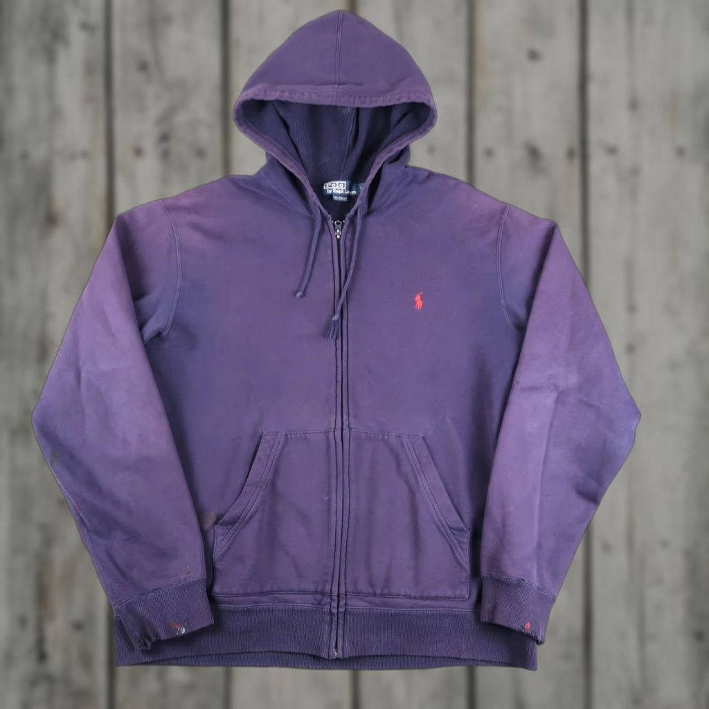 Polo Ralph Lauren VINTAGE Polo Ralph Lauren Hoodie Blue Zip Up Hooded 90s Logo Embroidered Crew Neck Men’s L Large Size Size US L / EU 52-54 / 3 - 1 Thumbnail