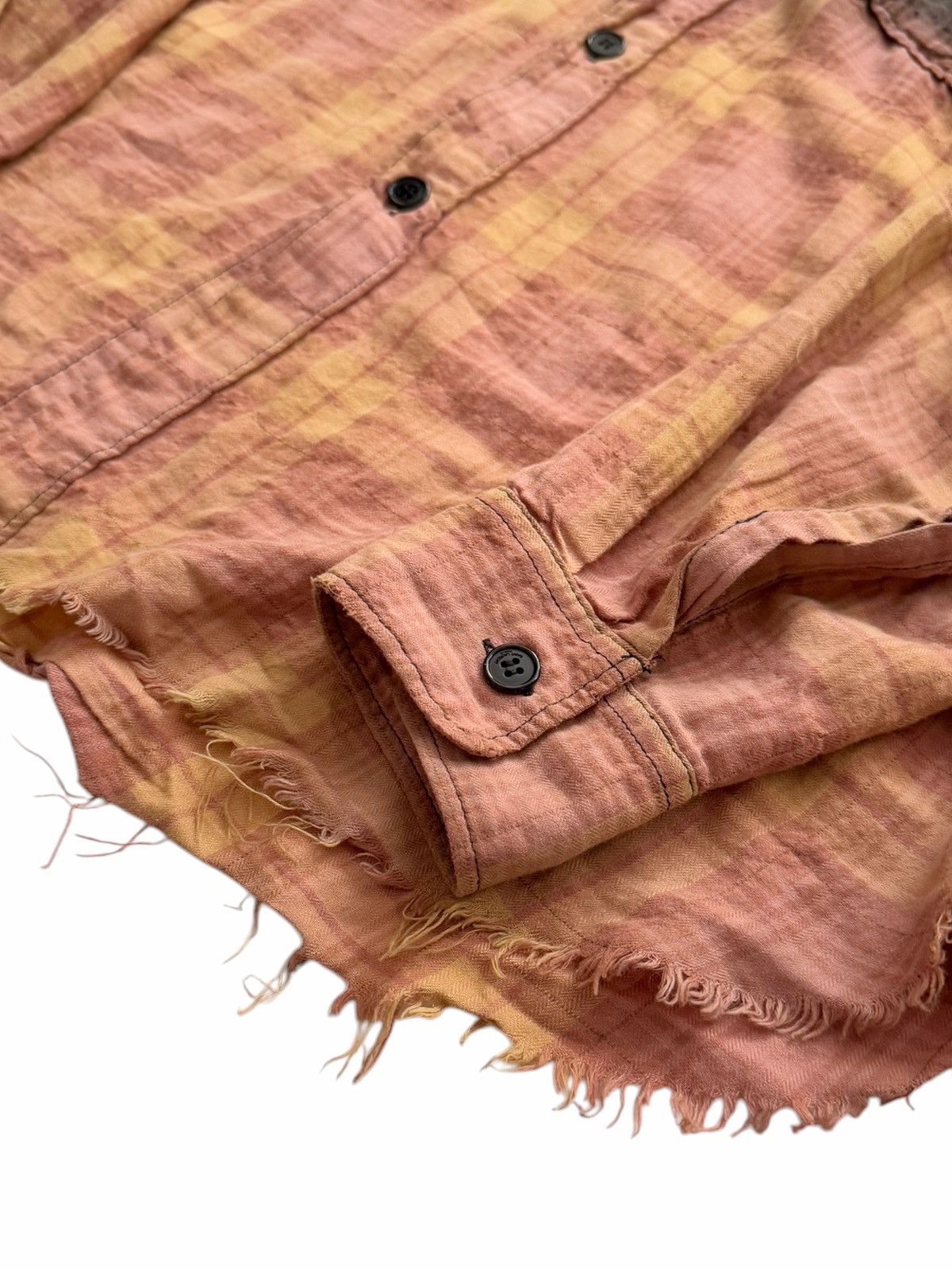 Saint Laurent Paris GRAIL SS16 Hedi Surf Sounds Bleach Distressed Flannel Size US XL / EU 56 / 4 - 3 Thumbnail