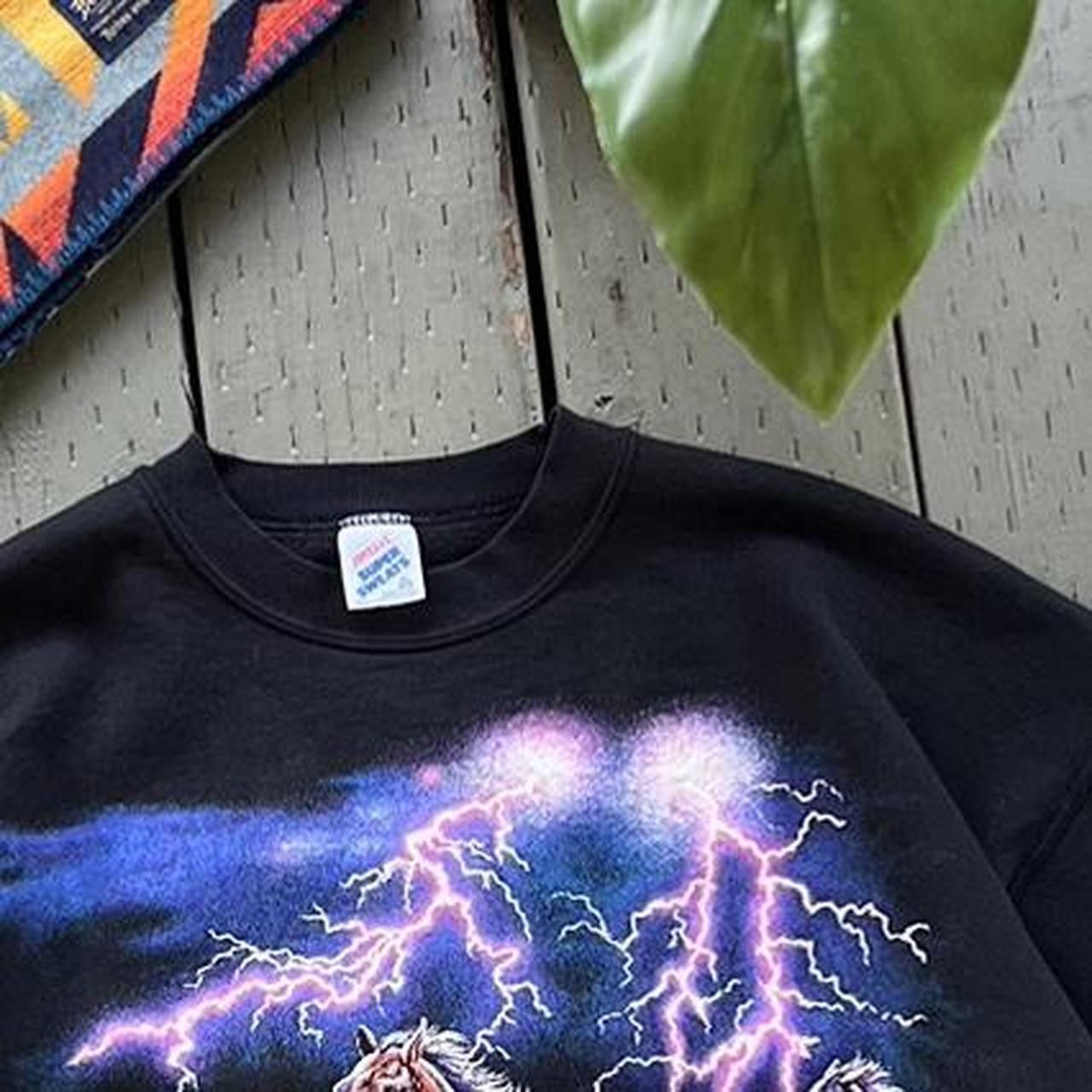 Vintage Vintage 92 Habitat Hab-A-Rap Graphics Horses Lightning Size US XL / EU 56 / 4 - 6 Thumbnail