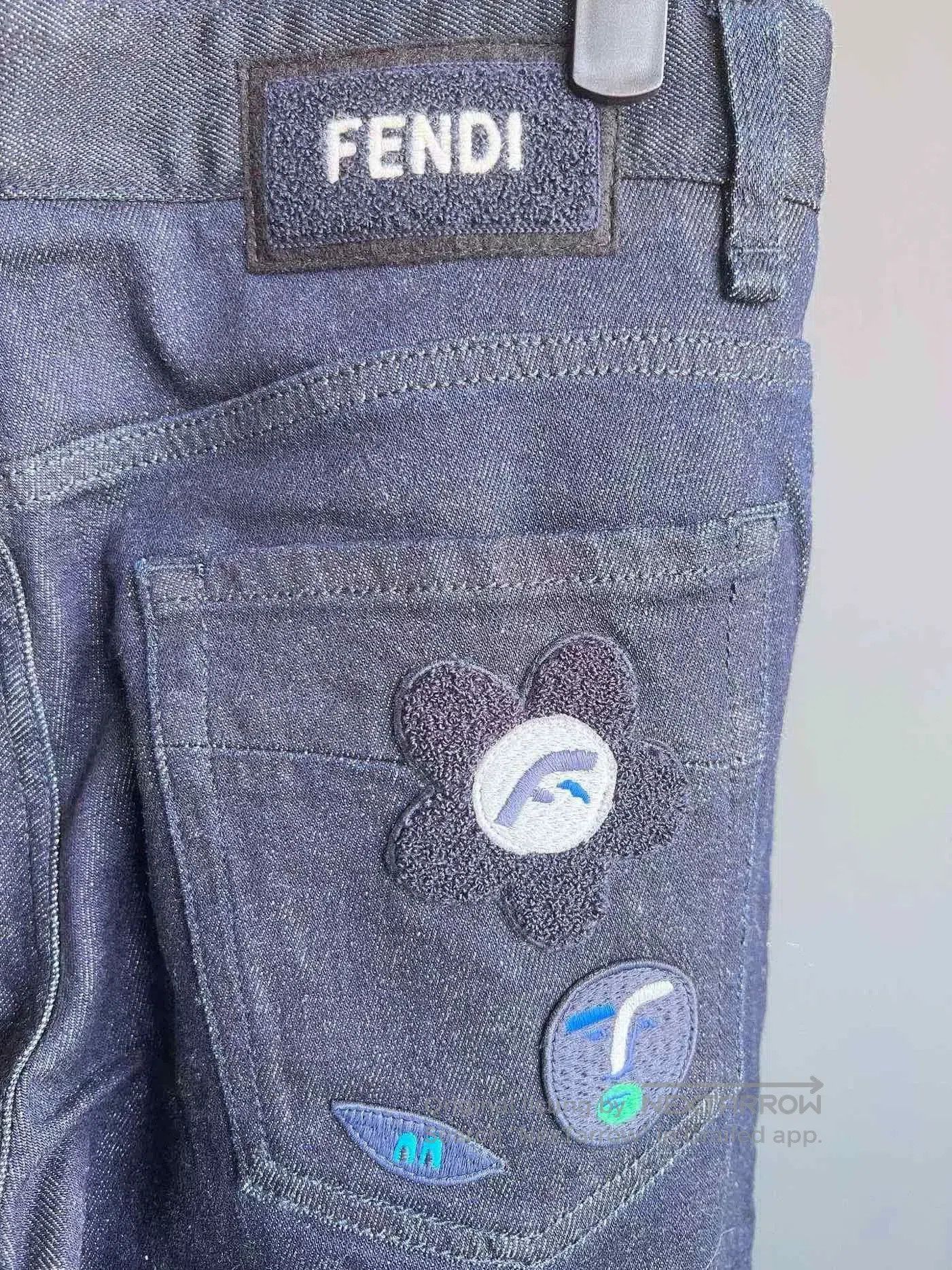 Fendi Fendi Denim Jeans with Puzzle Embroidery. Size US 32 / EU 48 - 7 Thumbnail