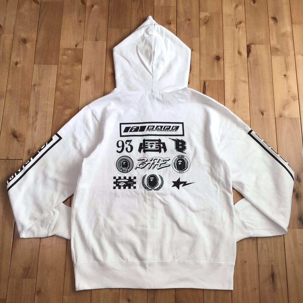 Bape BAPE Motor sport full zip hoodie white a bathing ape Size US XL / EU 56 / 4 - 3 Thumbnail