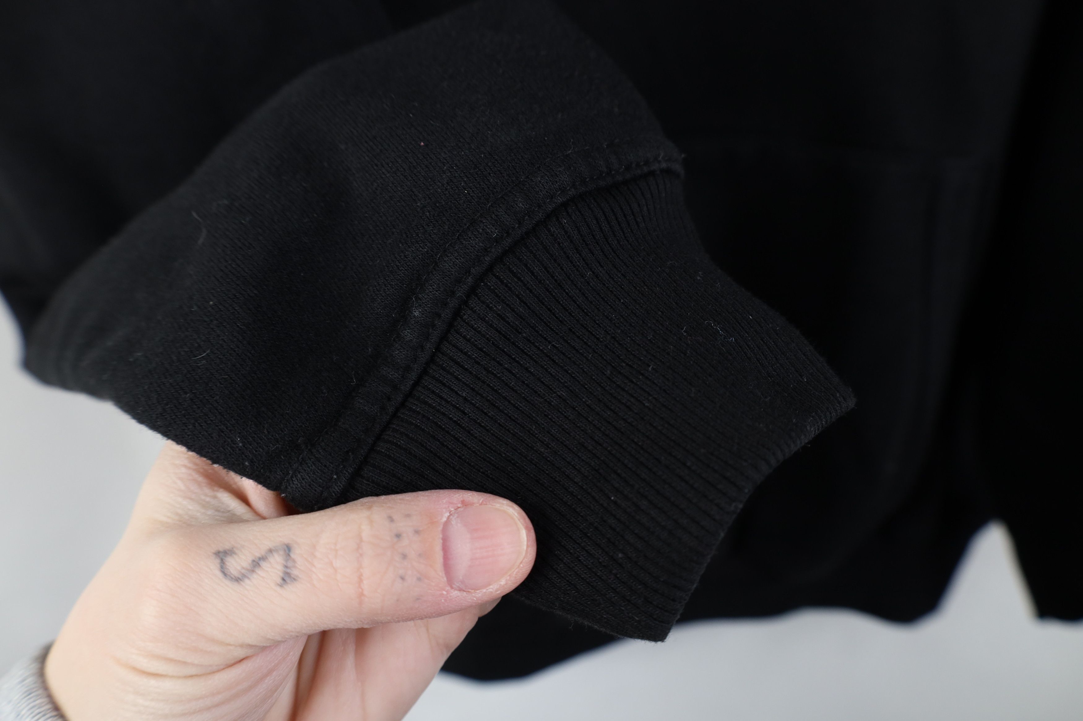 Vintage Vintage 90s Y2K Streetwear Blank Hoodie Sweatshirt Black Size US L / EU 52-54 / 3 - 10 Thumbnail