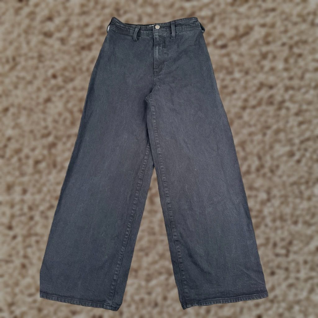 Vintage Universal Thread Jeans Women 4 Black Denim Wide Leg Ankle High Rise Cotton 26x28 Jeans Womens 26 28 Black 90s Vintage? Size 27" / US 4 / IT 40 - 1 Thumbnail
