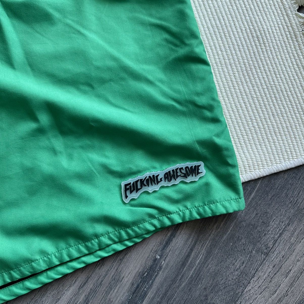 Fucking Awesome FA fuckingawesome Green Nylon Shorts Size US 36 / EU 52 - 2 Thumbnail