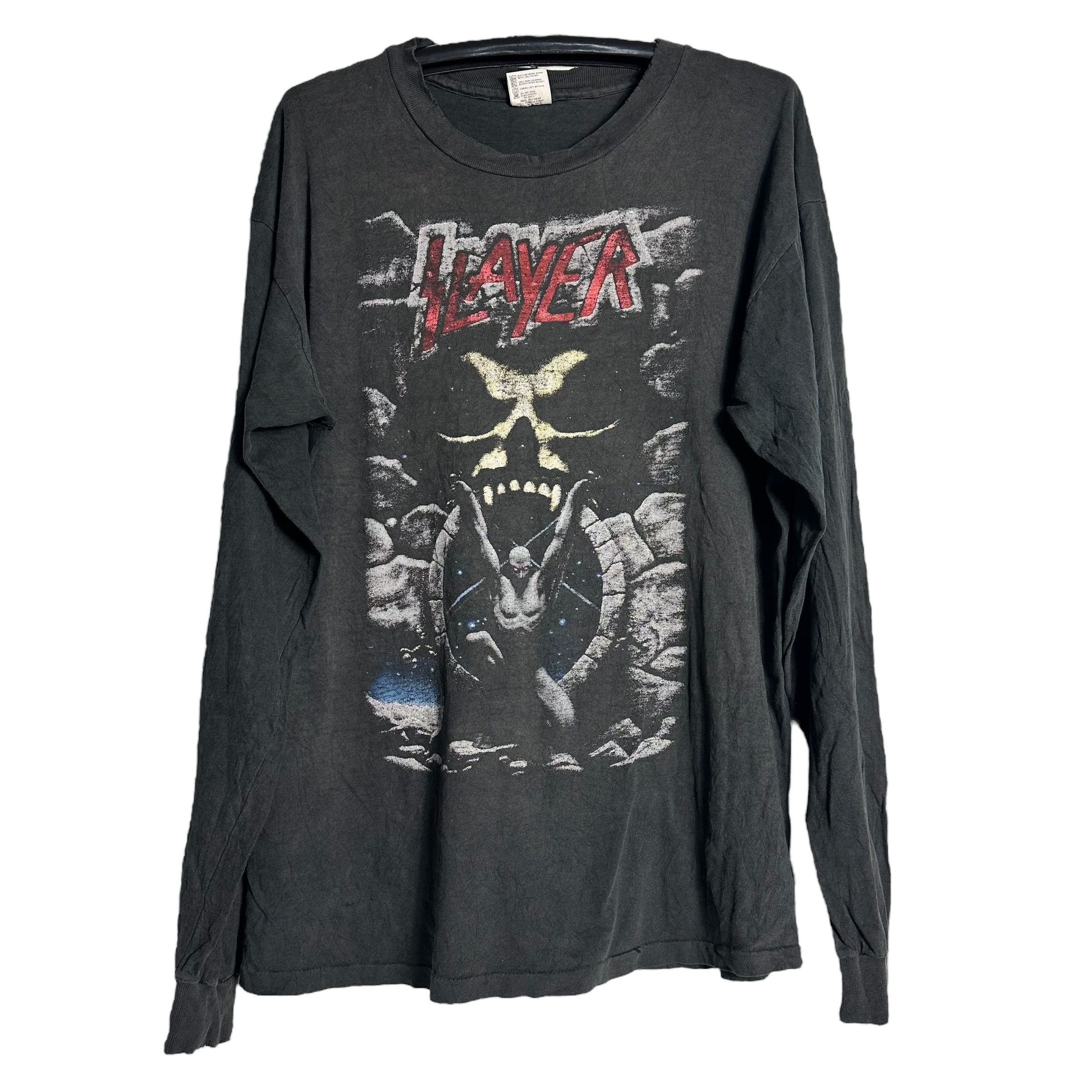 Band Tees 🔥RARE🔥Vintage Slayer Live Intrusion Long Sleeve T-shirt Size US XL / EU 56 / 4 - 1 Thumbnail