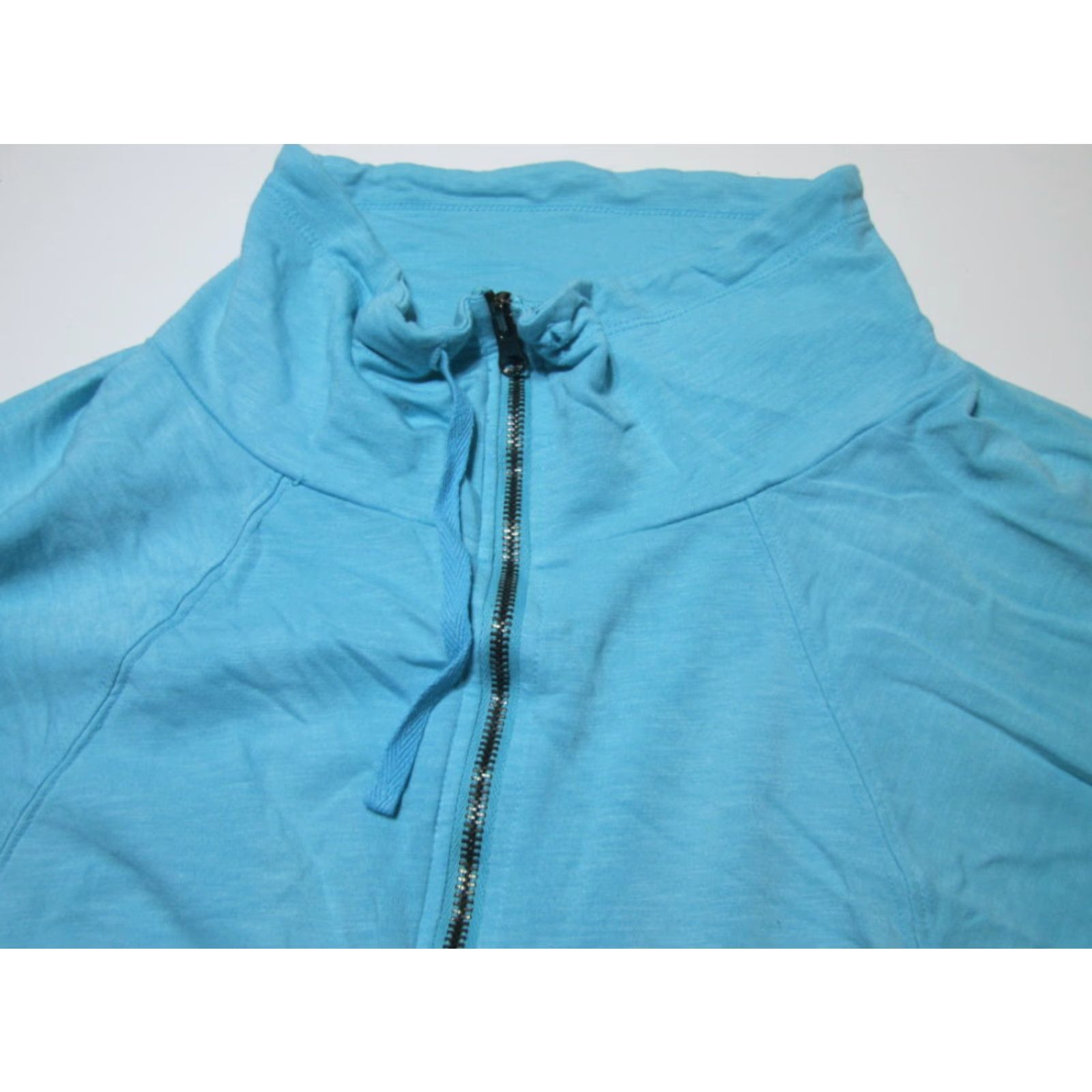 Vintage Fresh Produce Womens Basic Jacket Blue Outerwear L Size Blue Pockets Zip Casual Long Sleeve Solid Pattern Jacket Size L / US 10 / IT 46 - 3 Thumbnail