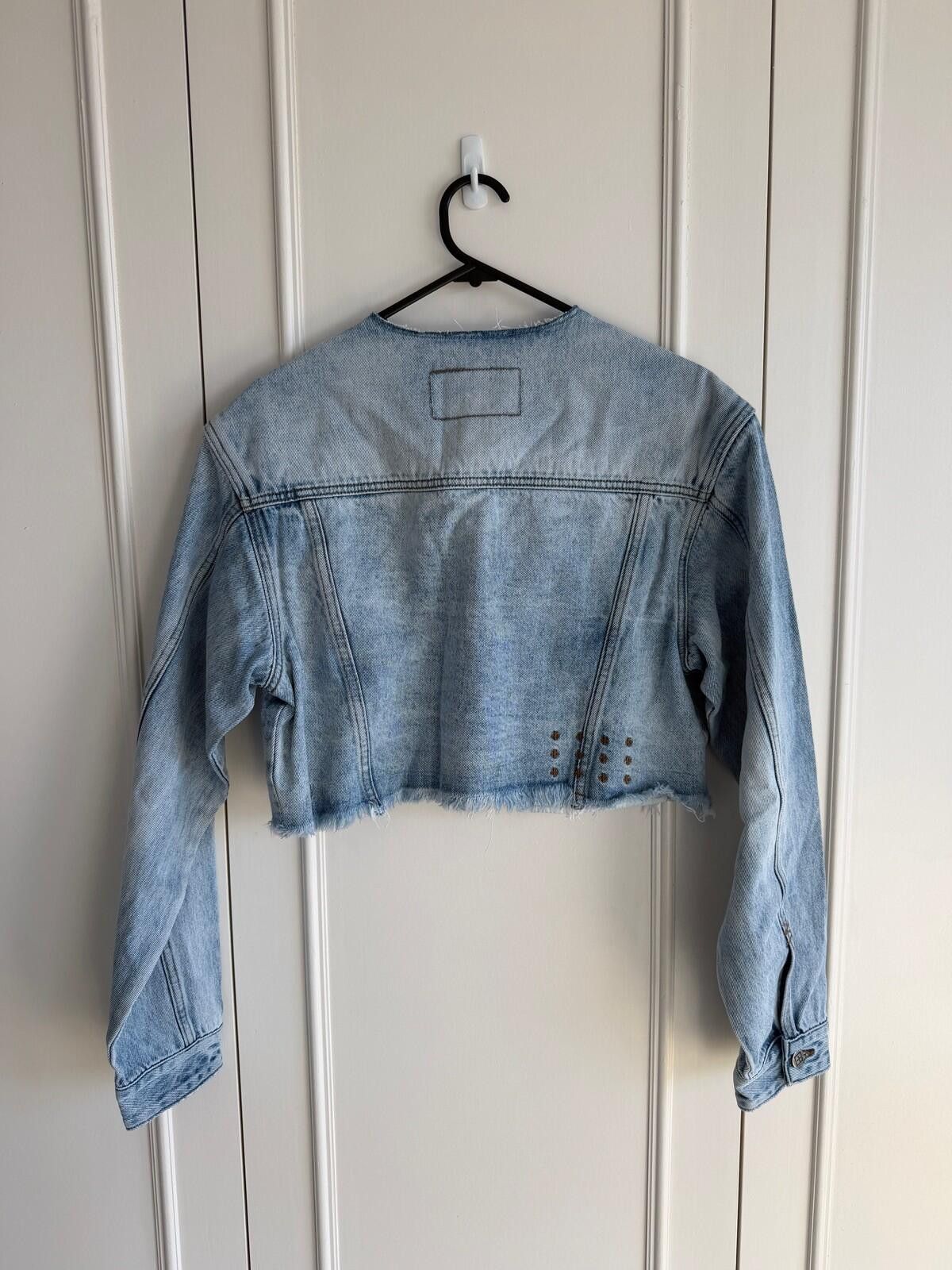 Ksubi new Ksubi womens denim Jacket top small s 8 blue torn up 2 Size S / US 4 / IT 40 - 6 Thumbnail