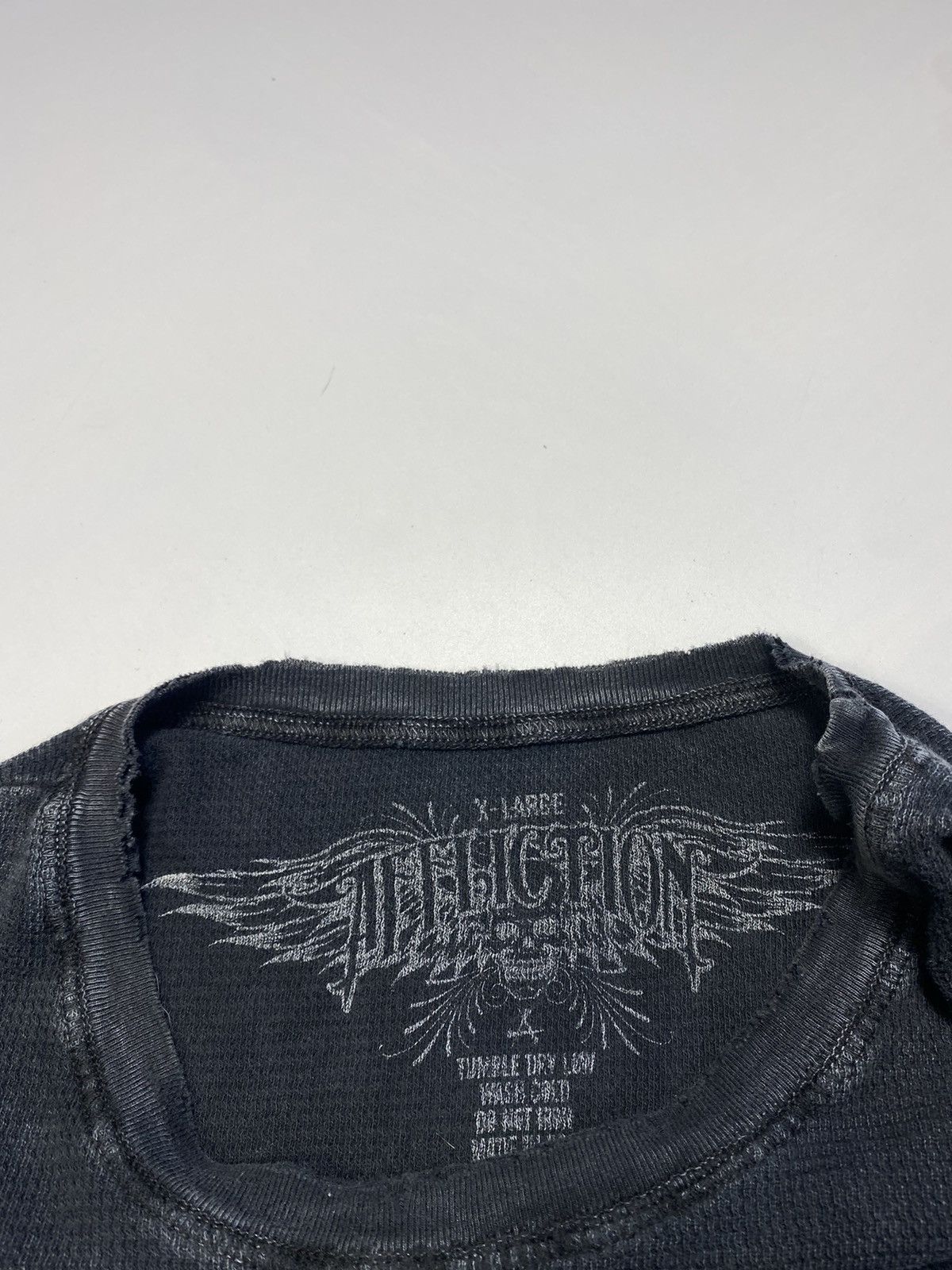 Affliction × Vintage CRAZY Y2K AFFLICTION LONG SLEEVE THERMAL SKULLS GOTH OPIUM Size US XL / EU 56 / 4 - 15 Thumbnail