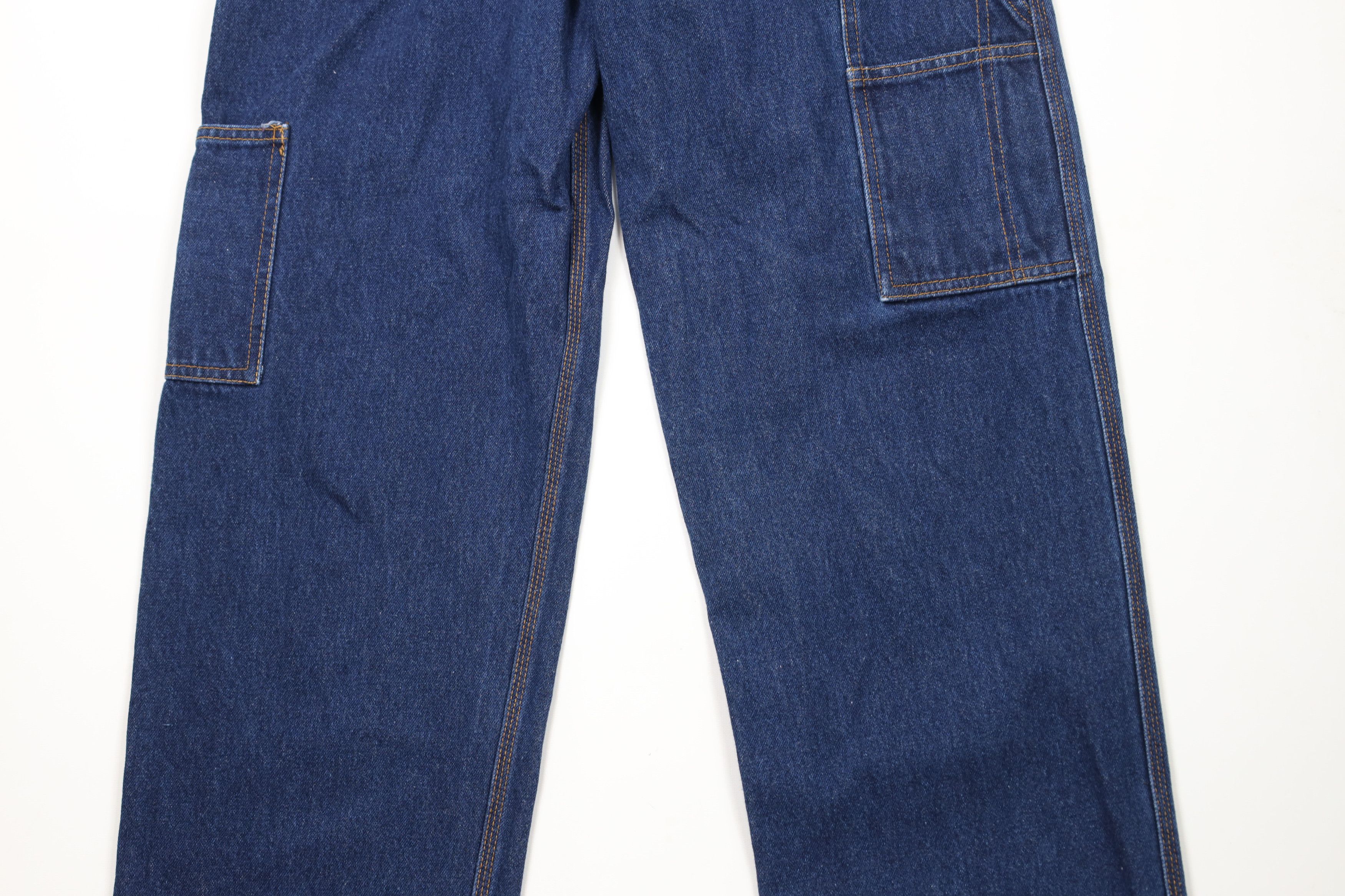 FiveBrother × Vintage Vintage 90s Five Brother Wide Leg Dungaree Denim Jeans Blue Size US 32 / EU 48 - 9 Thumbnail