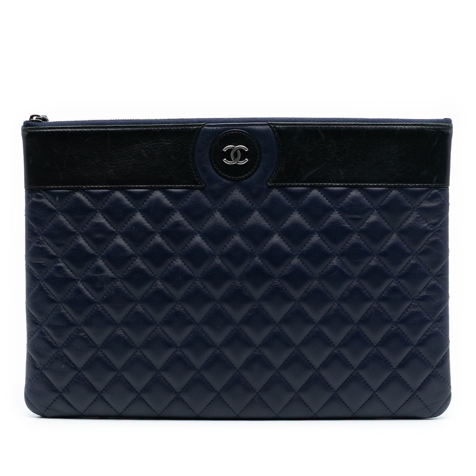 Chanel Chanel Large CC Bicolor Quilted Lambskin Clutch Size ONE SIZE - 1 Thumbnail
