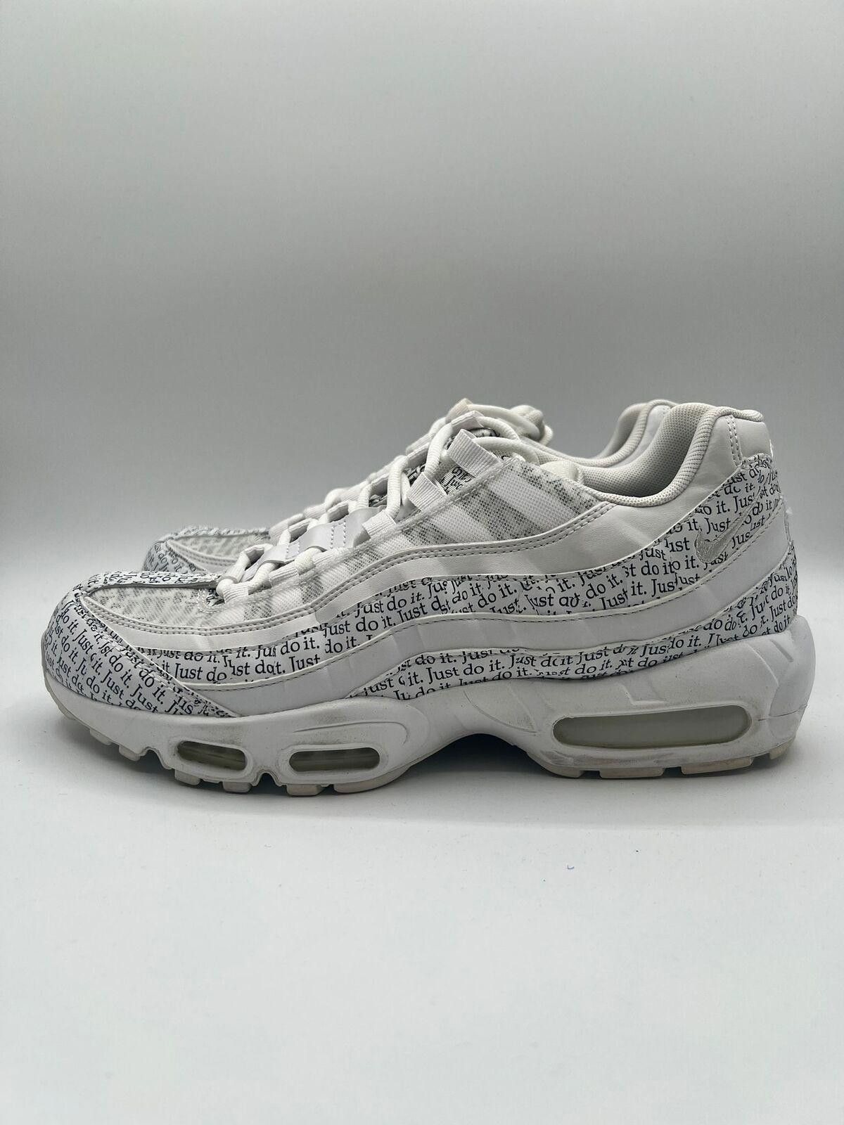 Nike Nike Men's Air Max 95 Just Do It White AV6246-100 SZ 10 USED Size US 10 / EU 43 - 4 Thumbnail