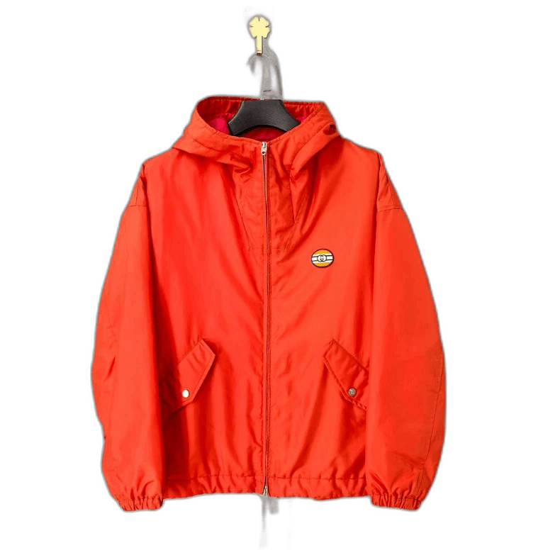 Gucci Orange Logo Cotton Jacket