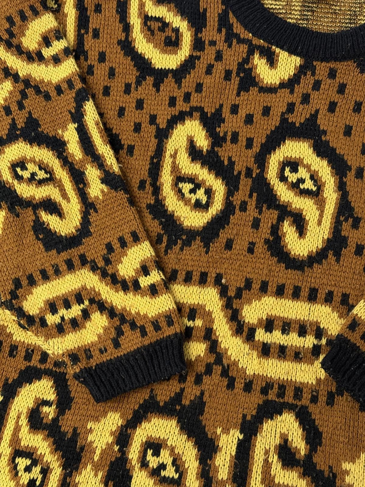 Designer Vintage 90s Paisley Sweater Michael Carrie Brown & Gold - M Size M / US 6-8 / IT 42-44 - 4 Thumbnail