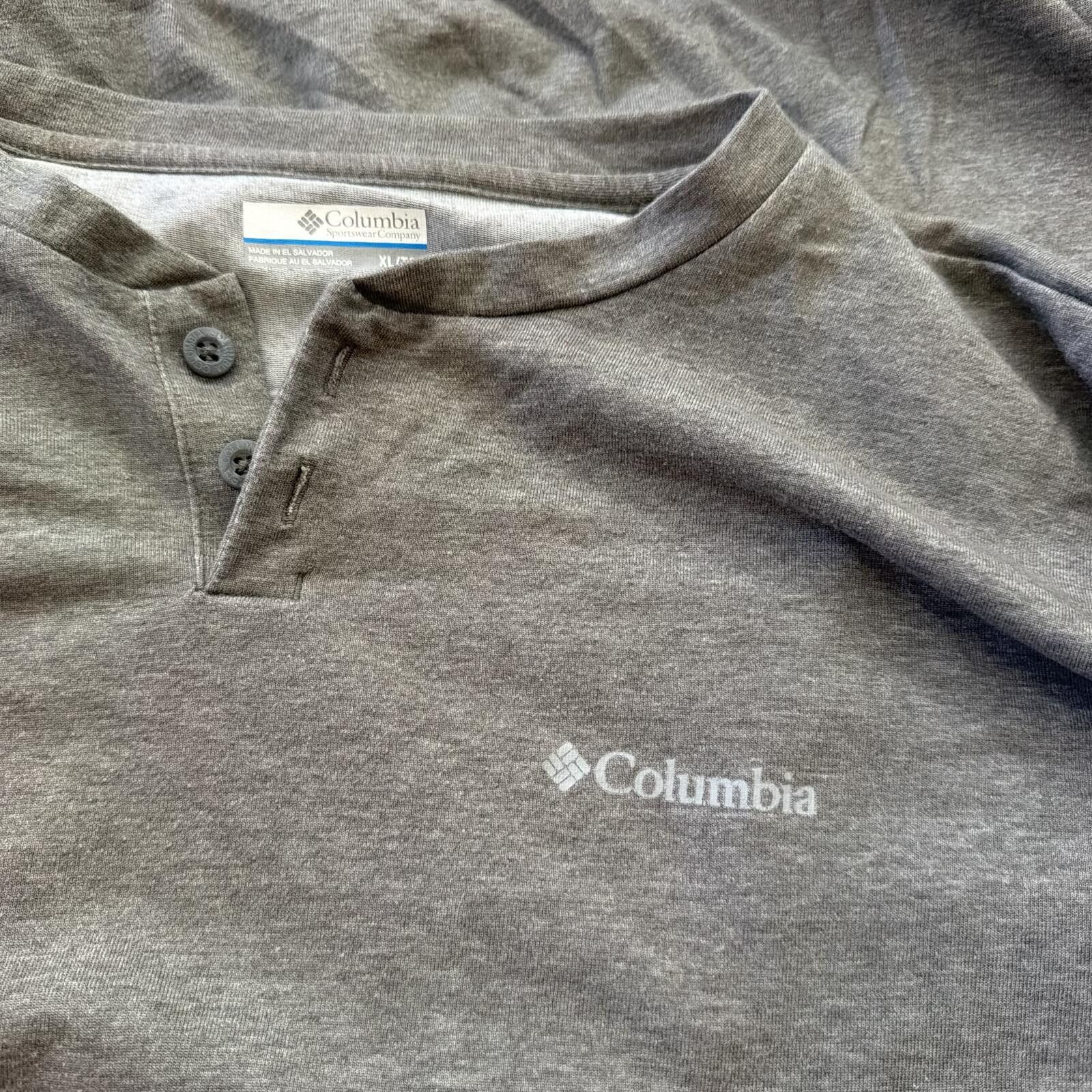 Columbia Columbia Henley Grey Long Sleeve Shirt Omni-Wick Size US XL / EU 56 / 4 - 2 Thumbnail