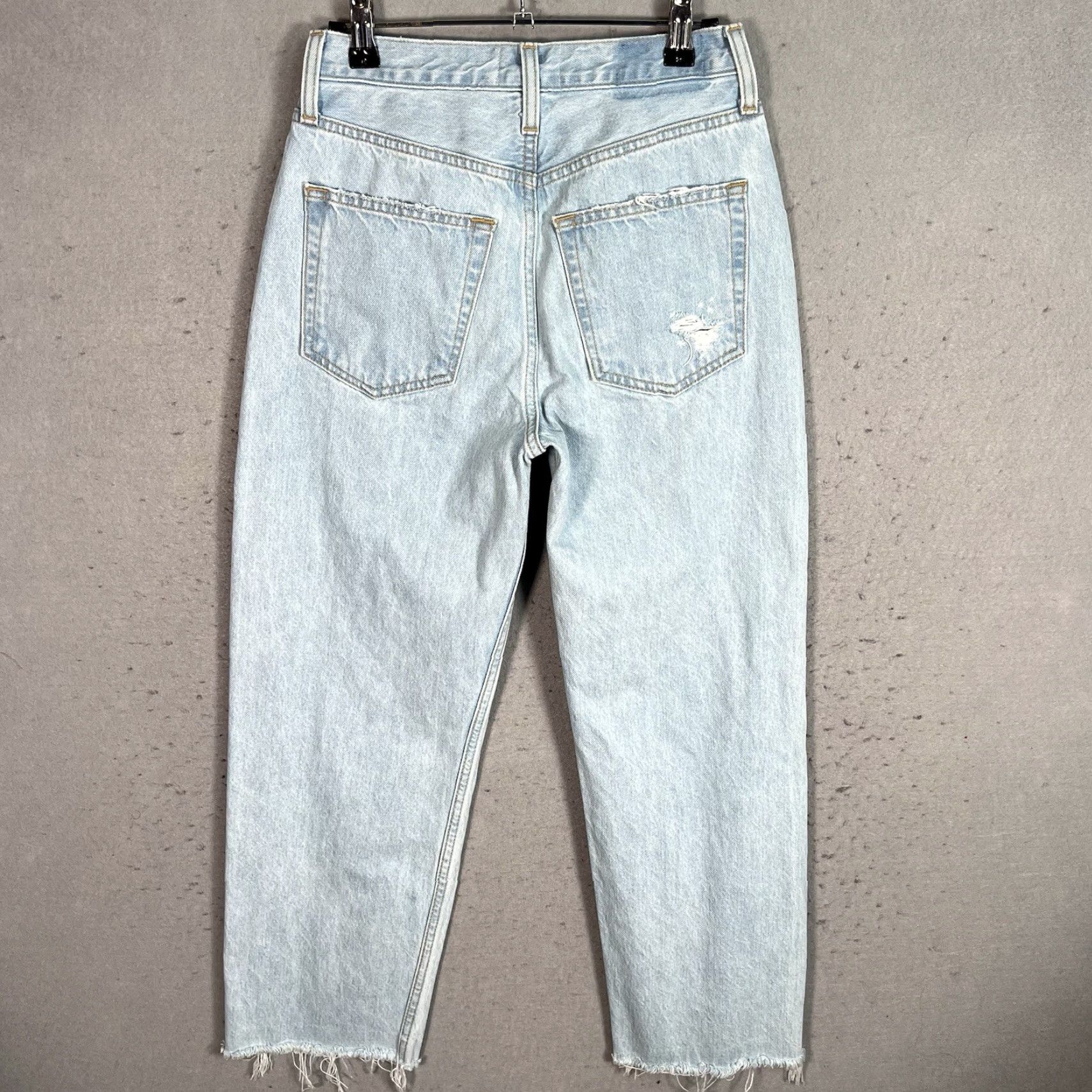 Vintage Etica Jeans Womens Size 25 High Rise Straight Leg Distressed Denim Blue 5-Pocket Size 42" / US 20 - 2 Thumbnail