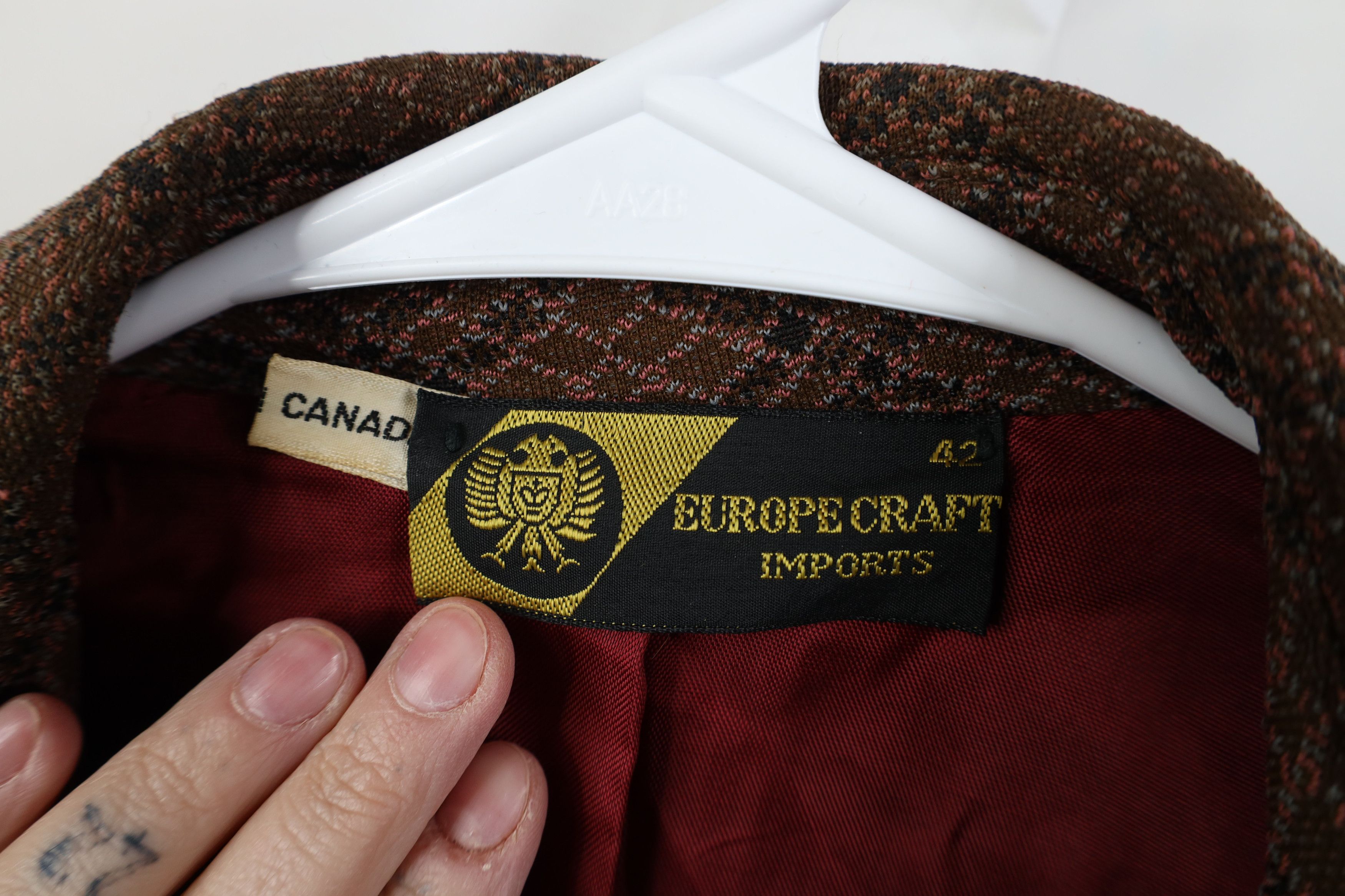 Vintage Vintage 60s 70s Streetwear Knit Button Jacket Blazer Plaid Size US XXL / EU 58 / 5 - 9 Thumbnail