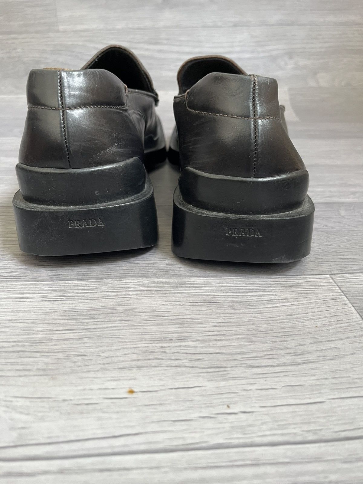Prada Vintage FW 98 Prada square toe leather mule loafers uk7 Size US 8 / EU 41 - 7 Thumbnail