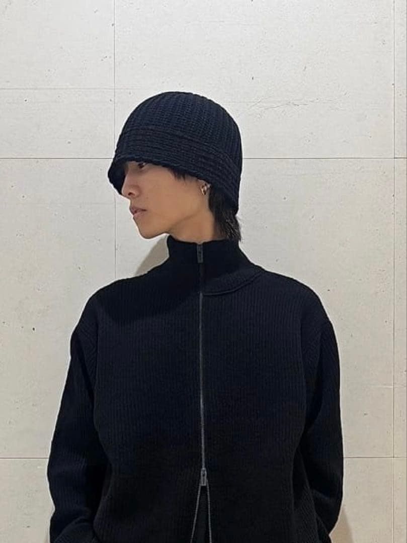 Yohji Yamamoto POUR HOMME 25AW Knit hat (HL-H02-160) Size ONE SIZE - 3 Thumbnail