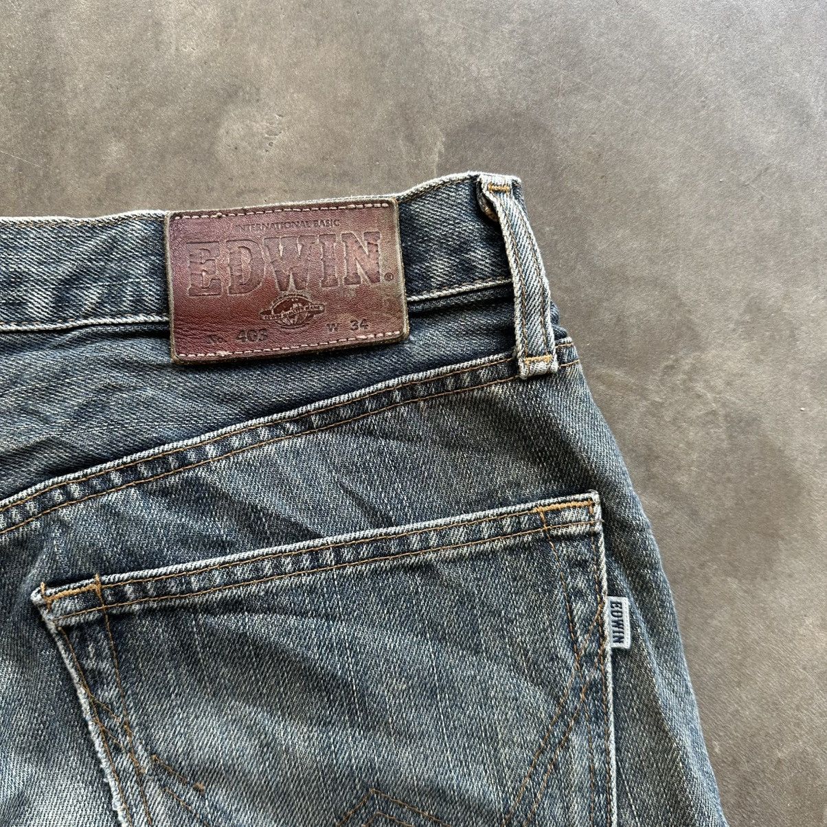 Japanese Brand Vintage Edwin Faded Distressed Denim Jean Pant W32 Size US 32 / EU 48 - 12 Thumbnail