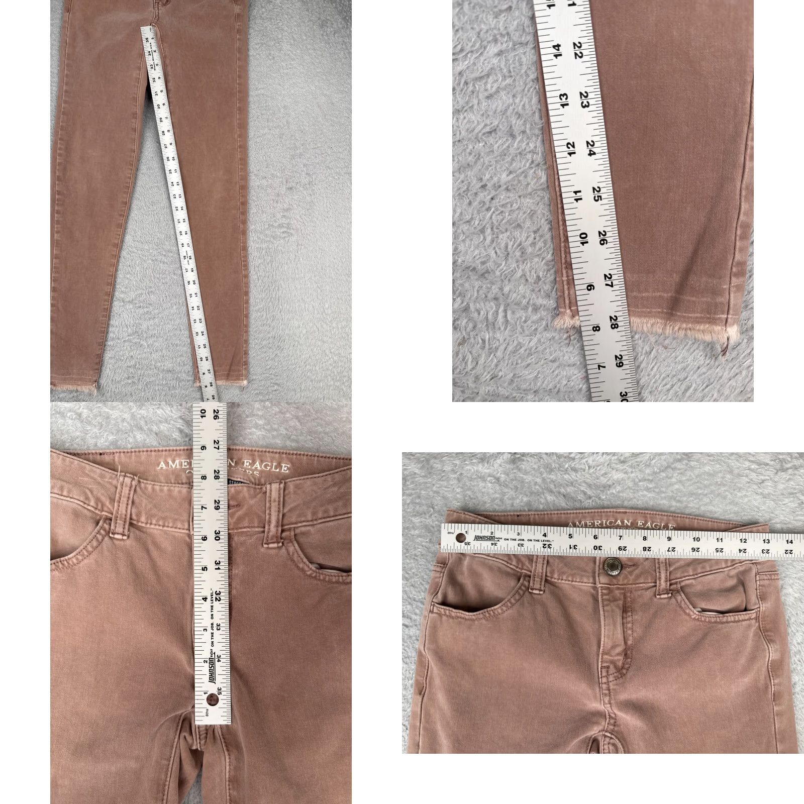 American Eagle Outfitters American Eagle Outfitters Jeans Women 0 Blush Jegging Skinny Raw Hem Stretch 360 Size 25" / US 0 / IT 36 - 8 Thumbnail