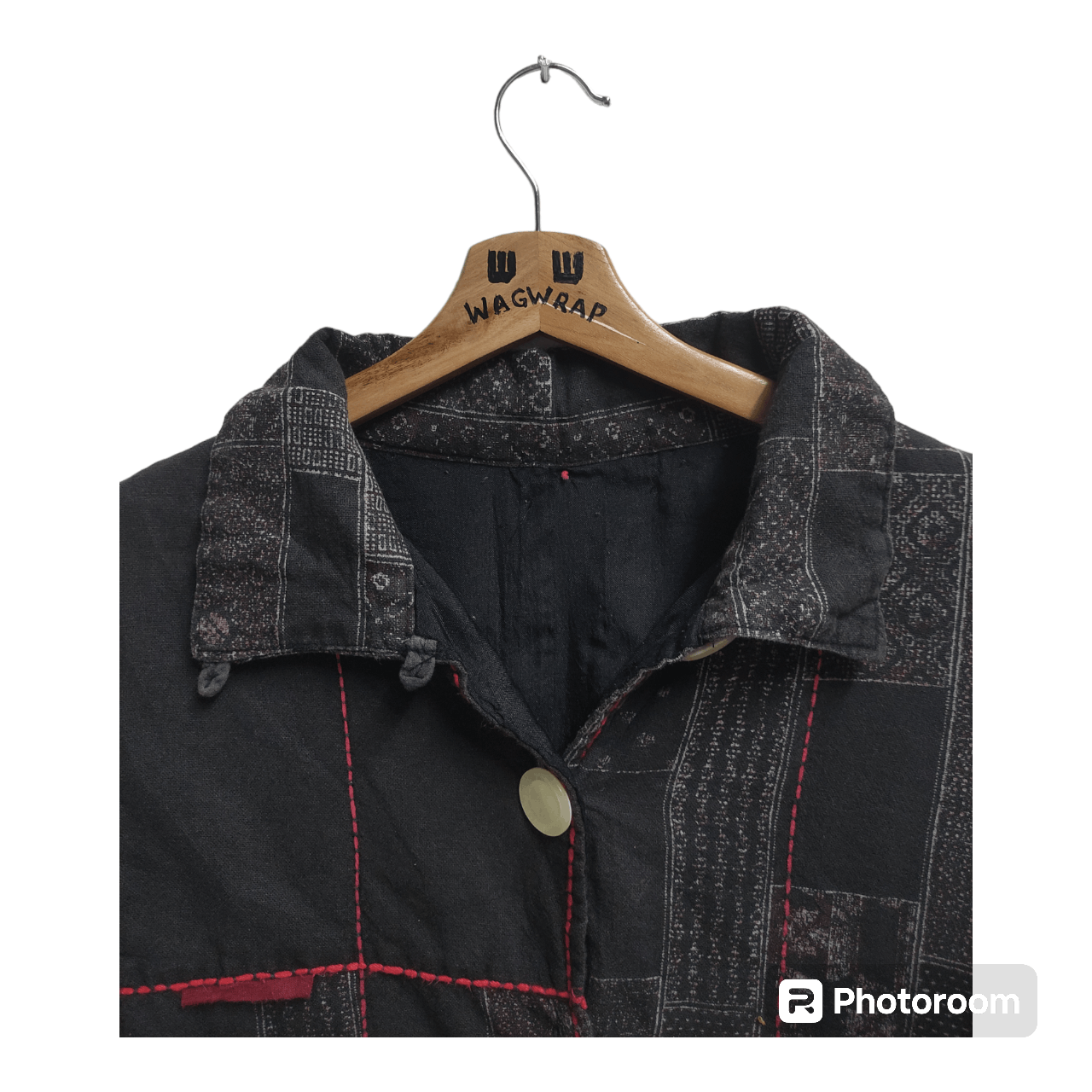 BEL ABIE BIG BUTTON UP PATCHWORK HANDMADE STYLE JACKET