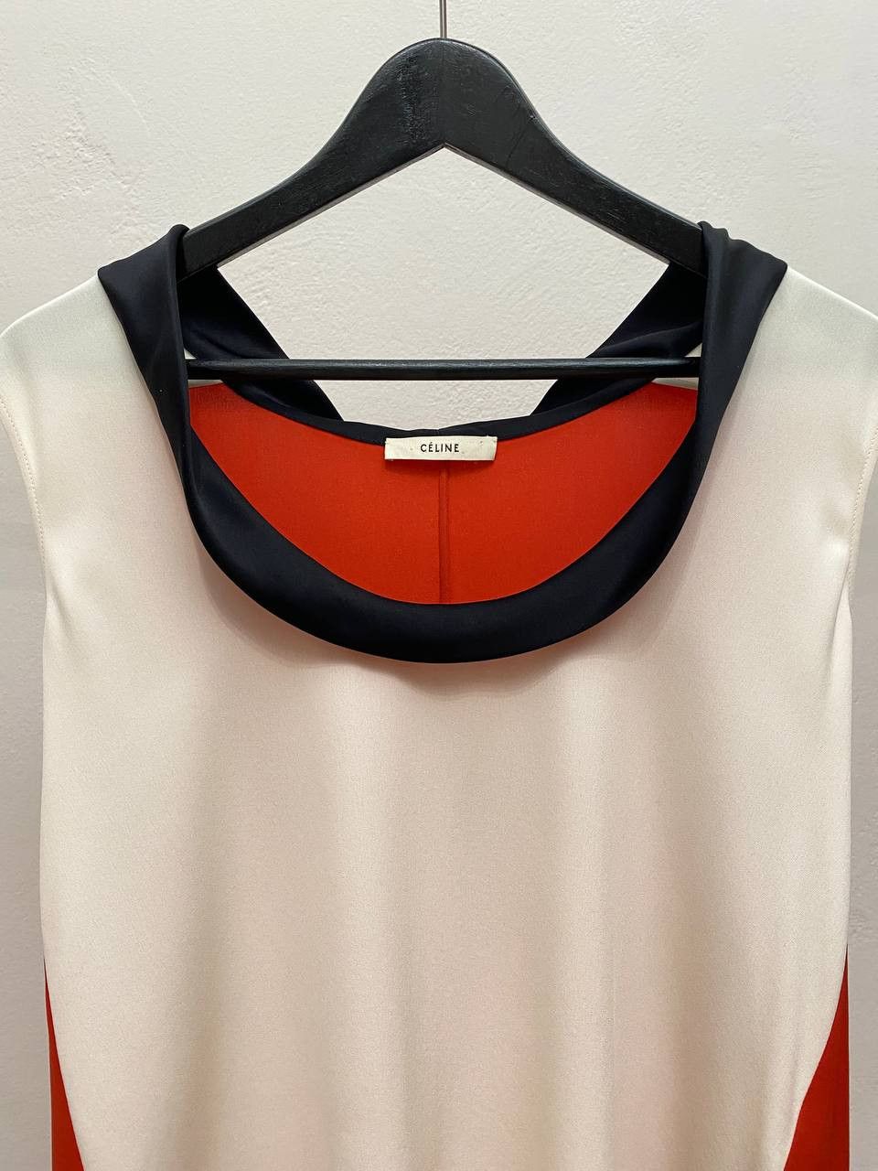 Celine Céline Celine Colorblocked Silk Tank Top Blouse Women Size L / US 10 / IT 46 - 4 Thumbnail