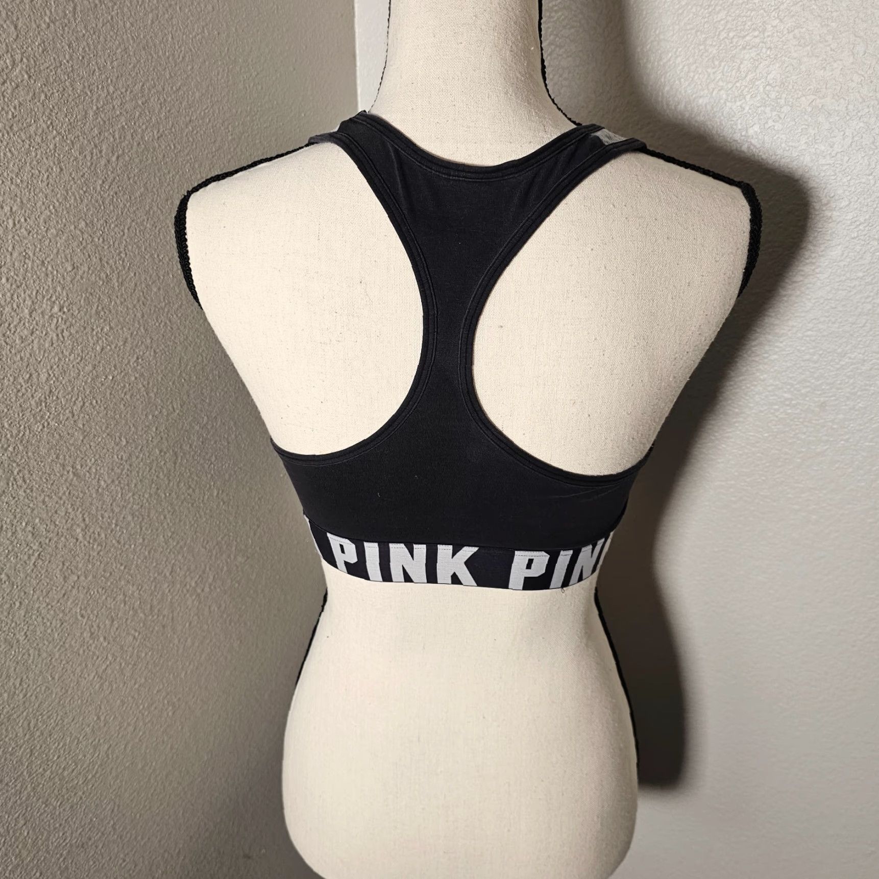 Victoria's Secret Victoria’s Secret PINK Ultimate Black & Gray Wireles Sports Bra Racerback M Size ONE SIZE - 3 Thumbnail