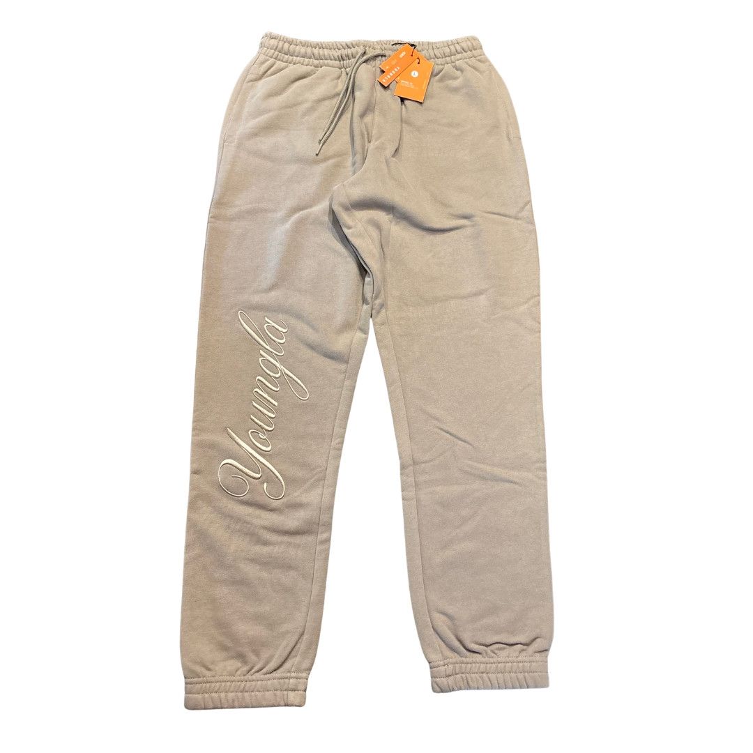 YoungLA YoungLA Tan Cursive Sweatpants Size 32" / US 10 / IT 46 - 1 Thumbnail