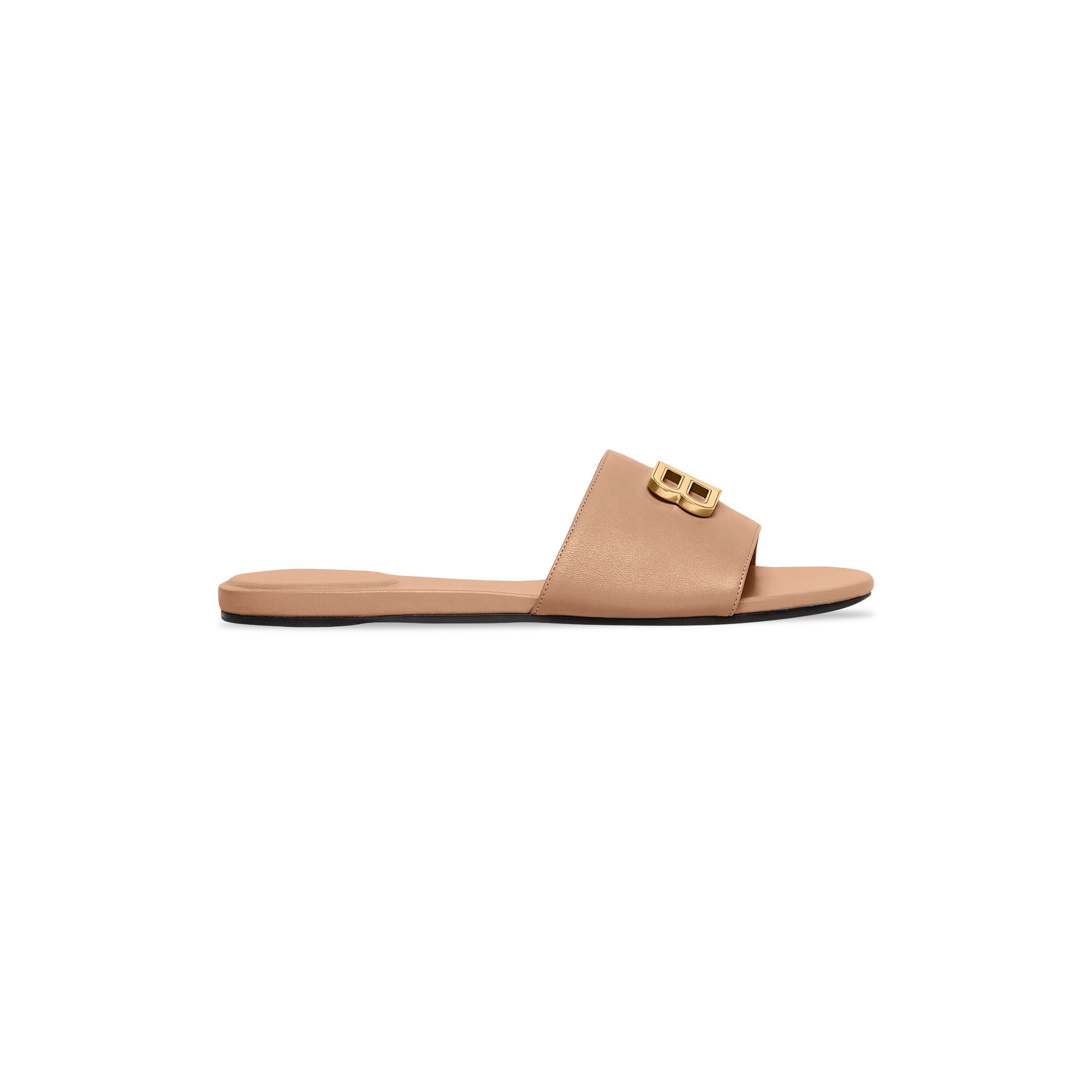 Balenciaga o1la1rc1a1024 Groupie Sandals in Nude Beige/Gold Size US 9 / IT 39 - 3 Thumbnail
