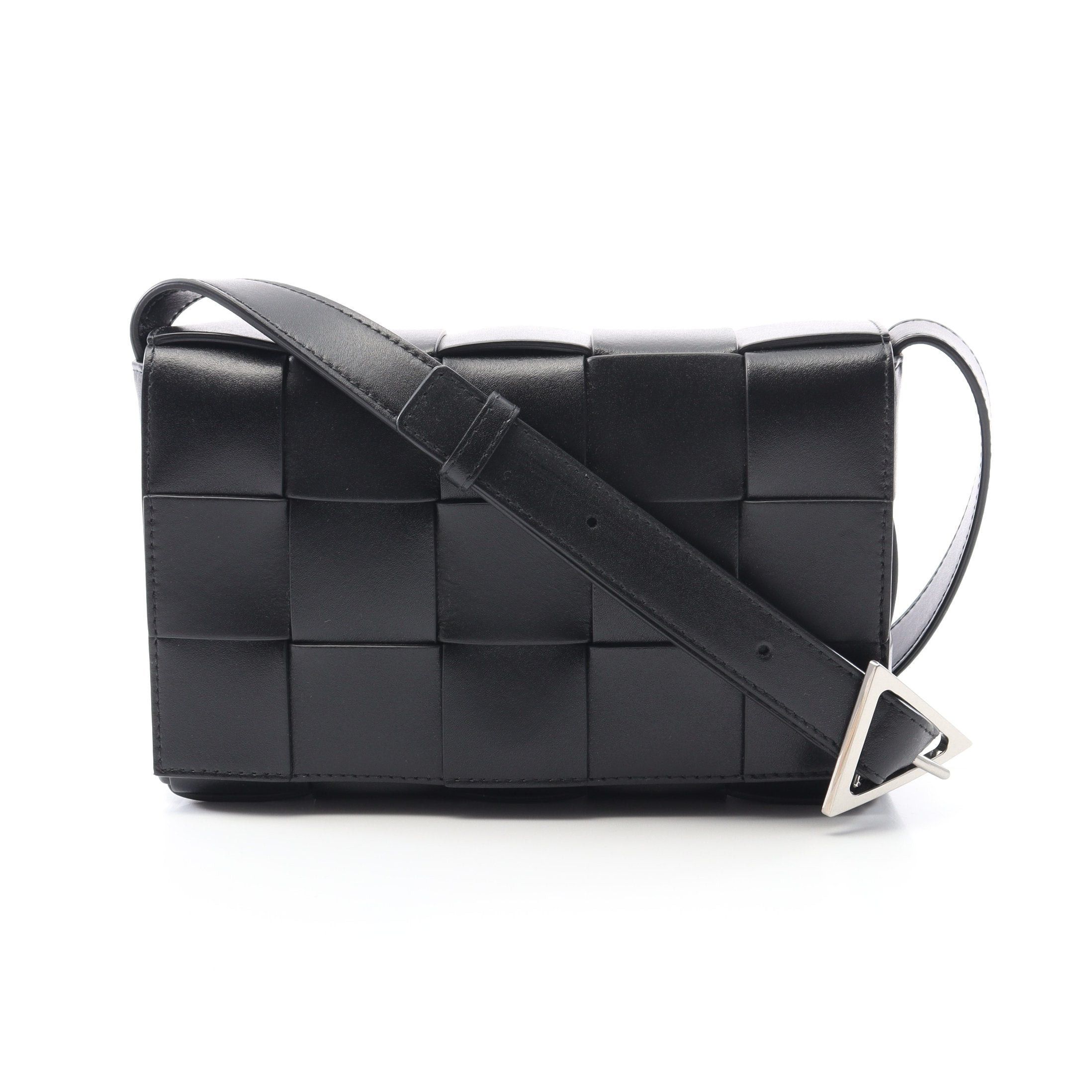 Bottega Veneta Bottega Veneta Cassette Maxi Intrecciato Shoulder Bag Leather Black Size ONE SIZE - 1 Thumbnail