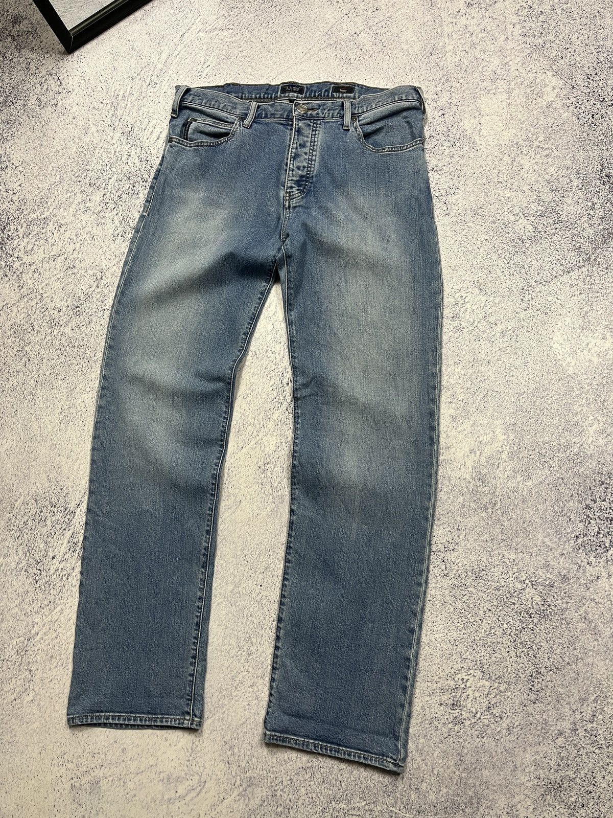 Armani × Vintage Vintage Y2K Armani Jeans Washed Denim Pants Jeans Streetwear Size US 34 / EU 50 - 9 Thumbnail