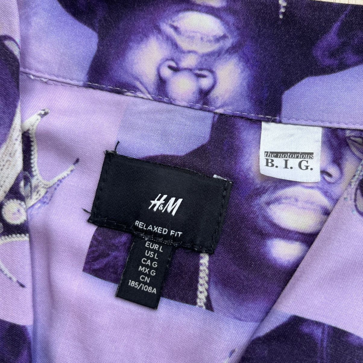Eminem THE NOTORIUS BIG OPEN COLLAR SHIRT HIP HOP AOP Size US L / EU 52-54 / 3 - 3 Thumbnail