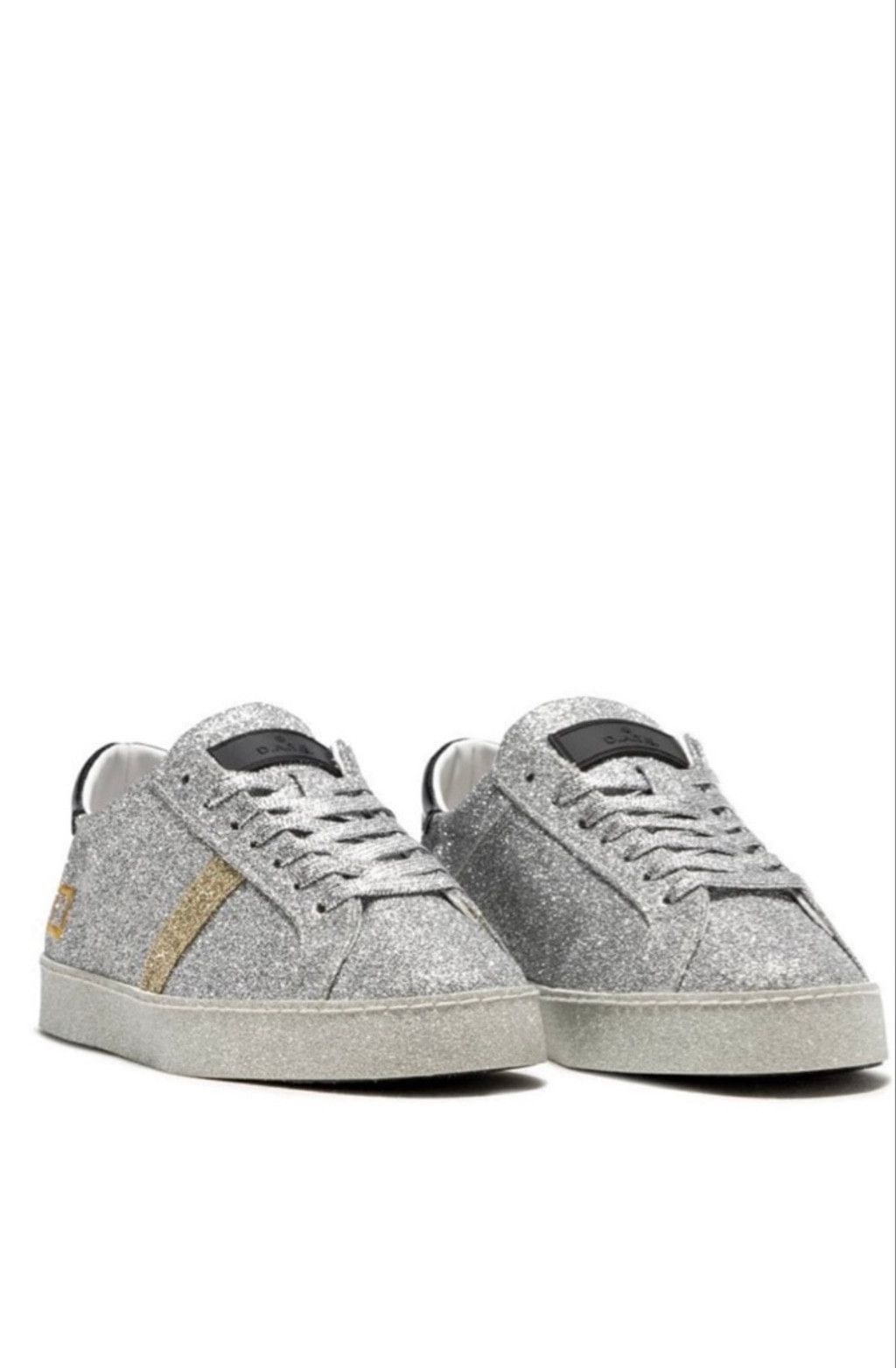 D.A.T.E. D.A.T.E. Silver Glitter Sneakers Size US 7 / IT 37 - 1 Thumbnail